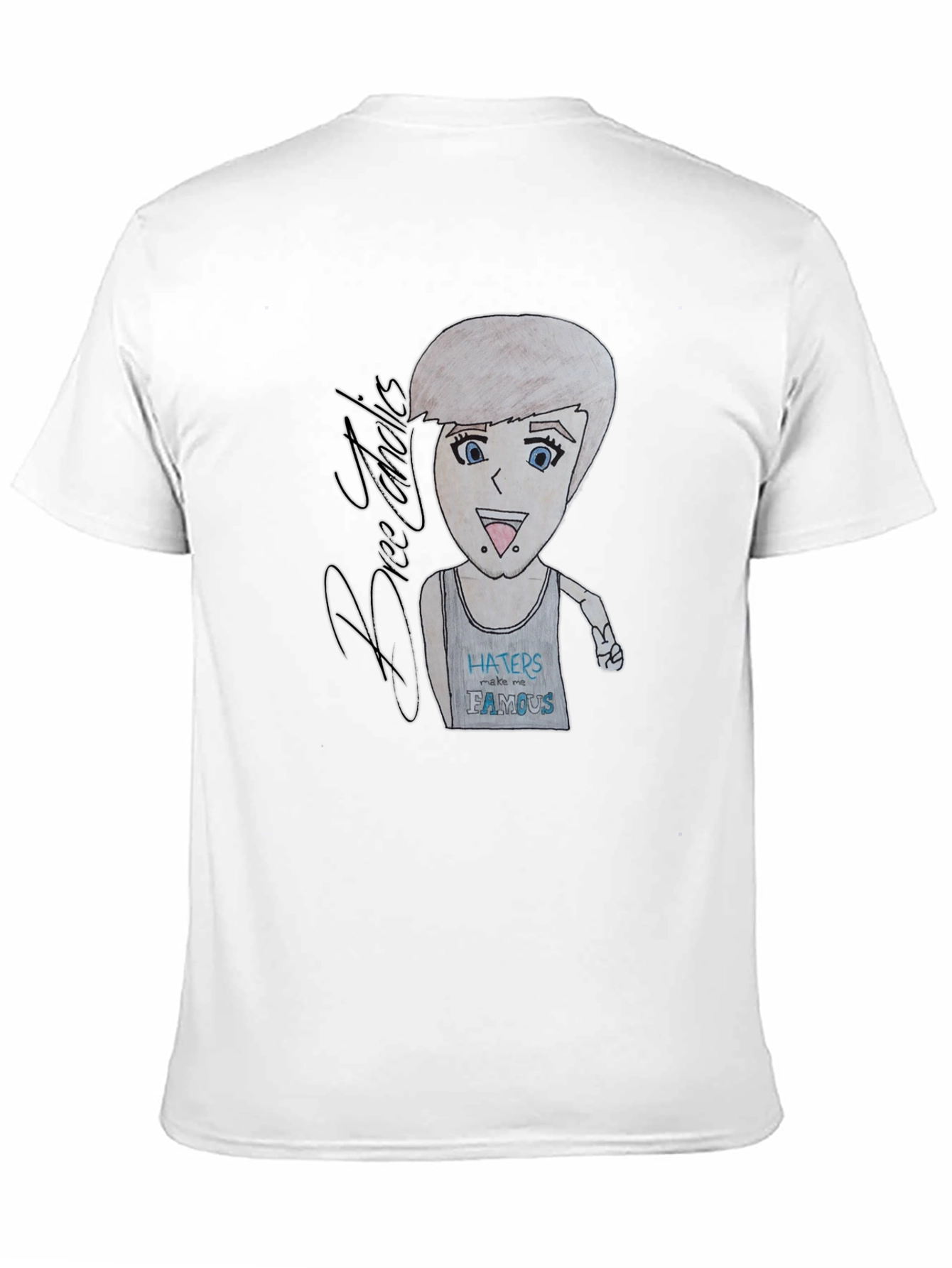 Cartoon Character Graphic Print Black T-Shirt