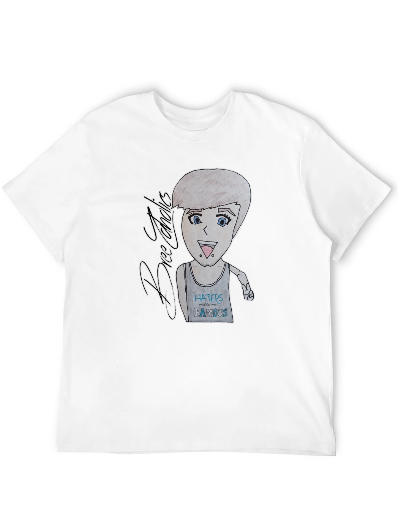 Cartoon Character Graphic Print Black T-Shirt
