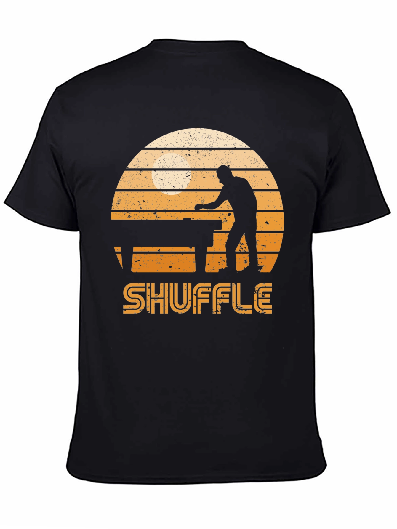 Shuffleboard Graphic Tee - Retro Sunset Design
