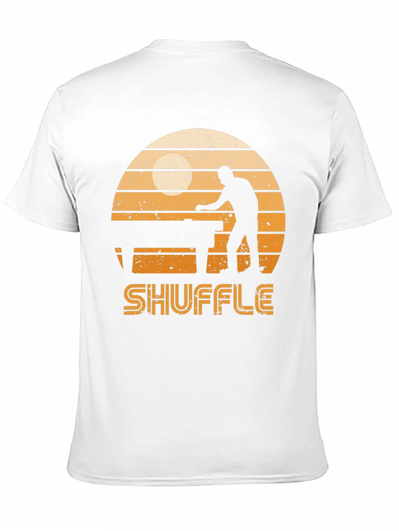 Shuffleboard Graphic Tee - Retro Sunset Design