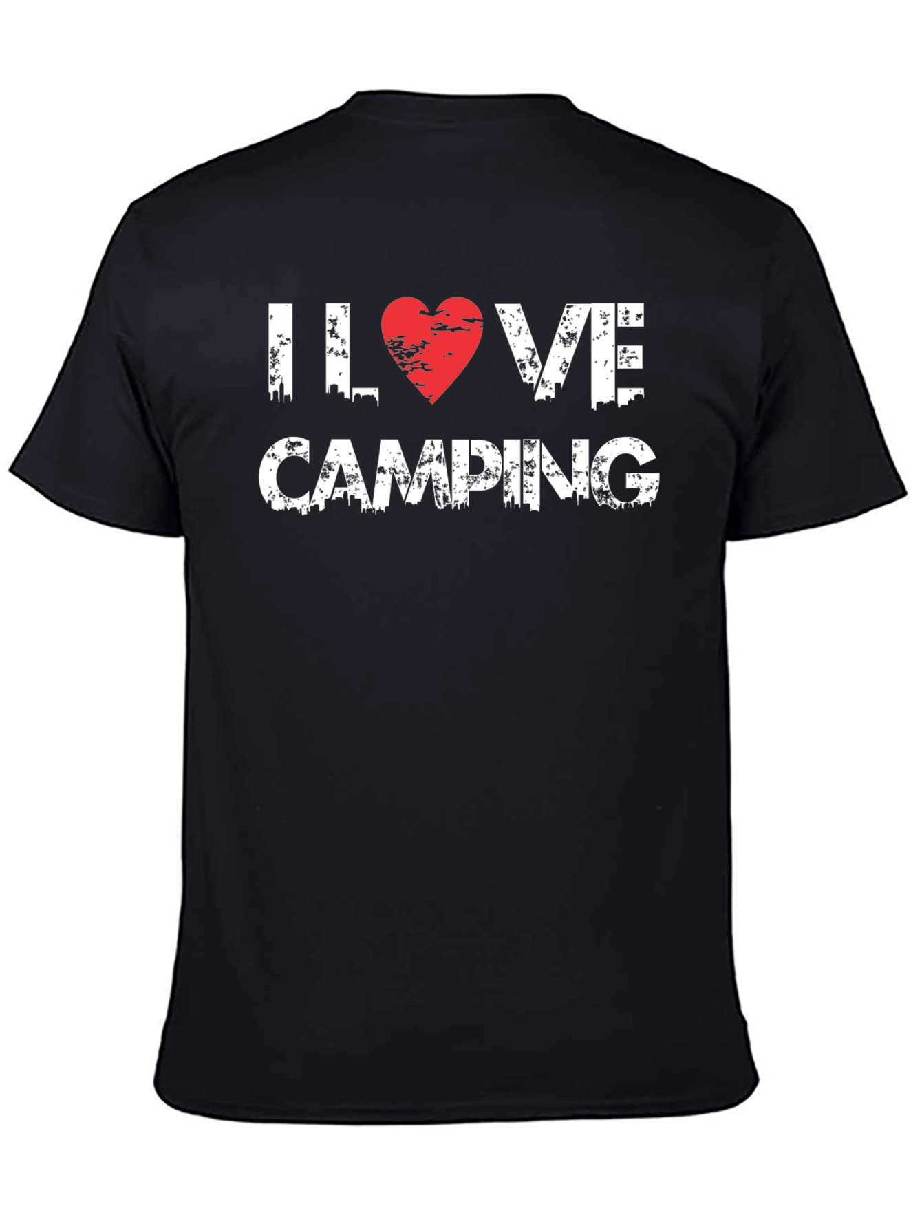 I Love Camping Graphic Tee - Black
