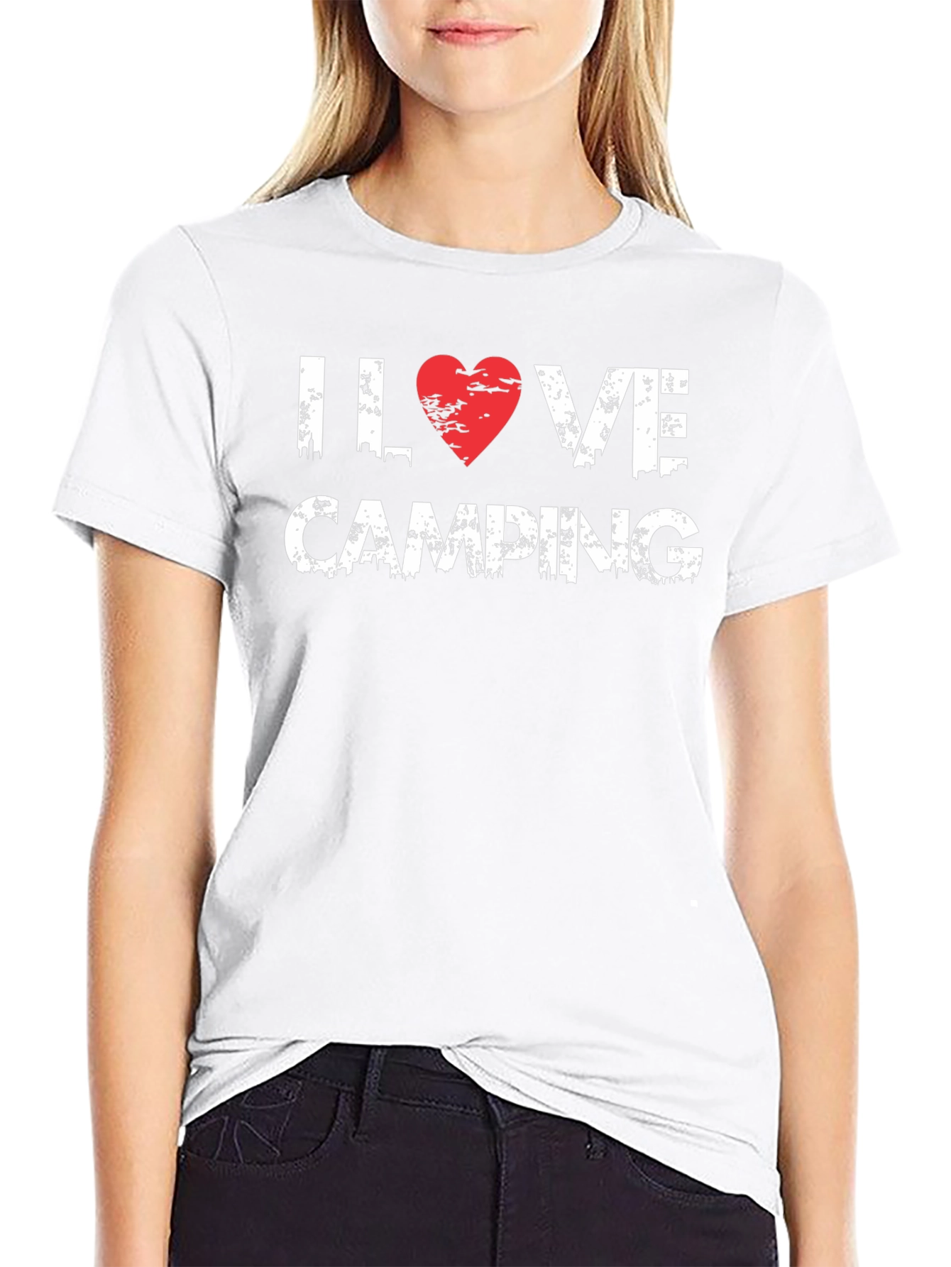 I Love Camping Graphic Tee - Black