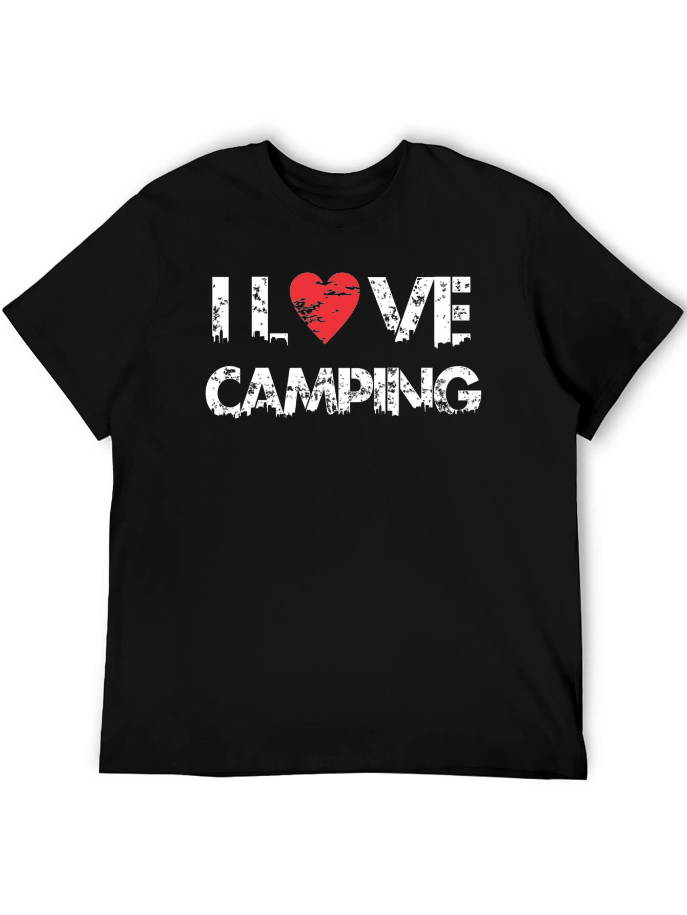 I Love Camping Graphic Tee - Black