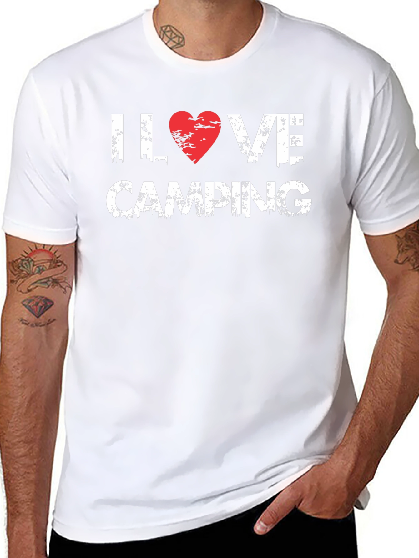 I Love Camping Graphic Tee - Black