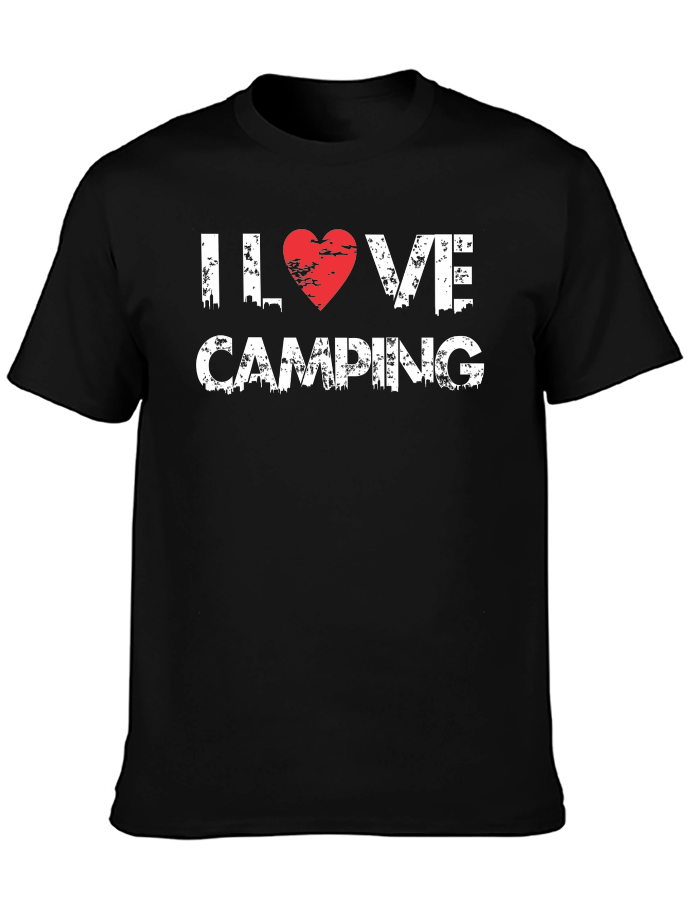 I Love Camping Graphic Tee - Black