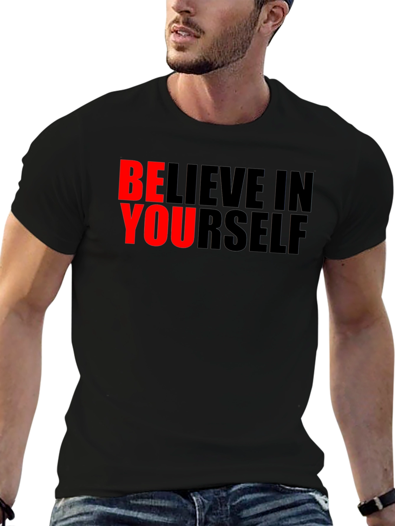 Believe in Yourself Graphic Tee - Black