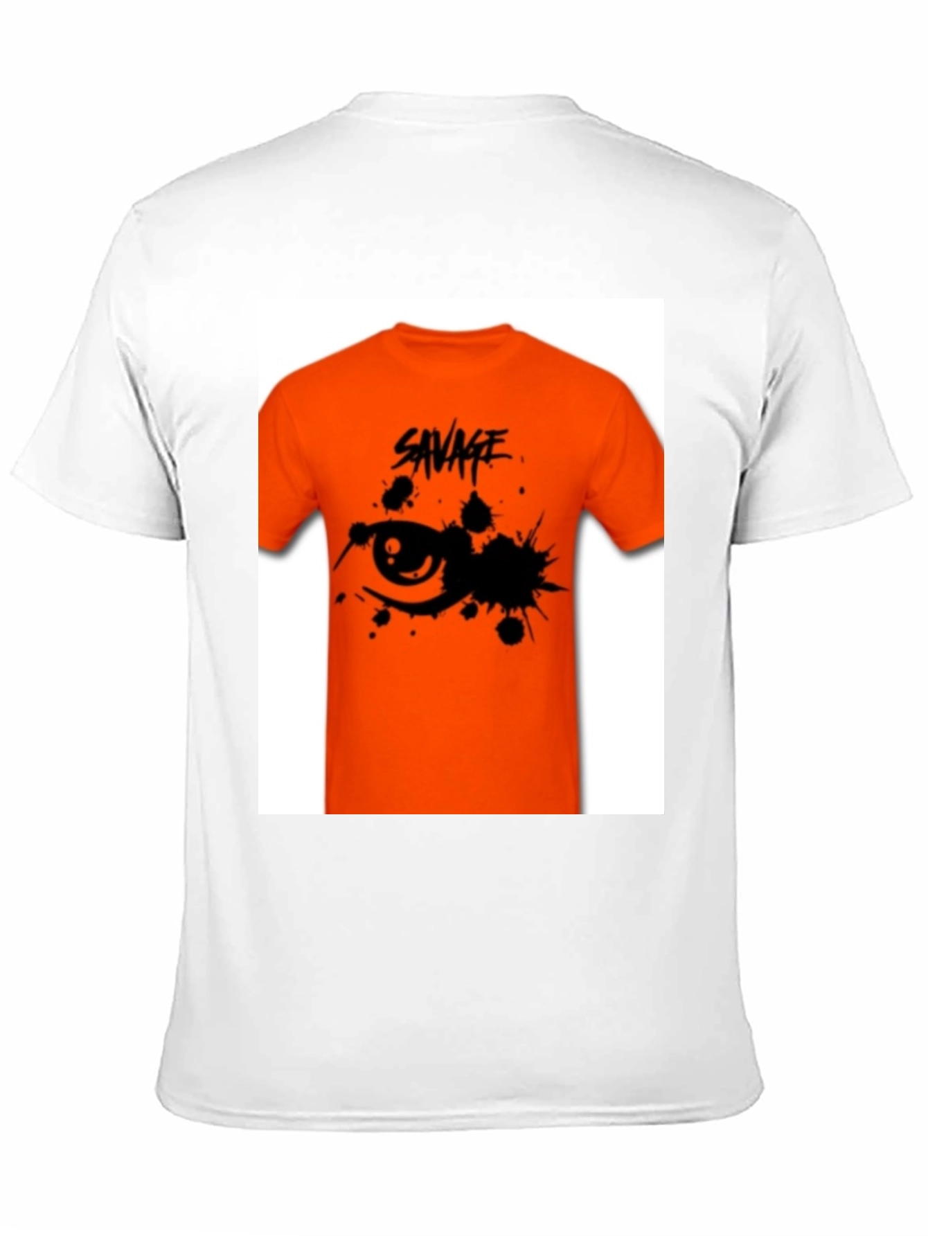 Savage Graphic Tee - Edgy Orange T-Shirt