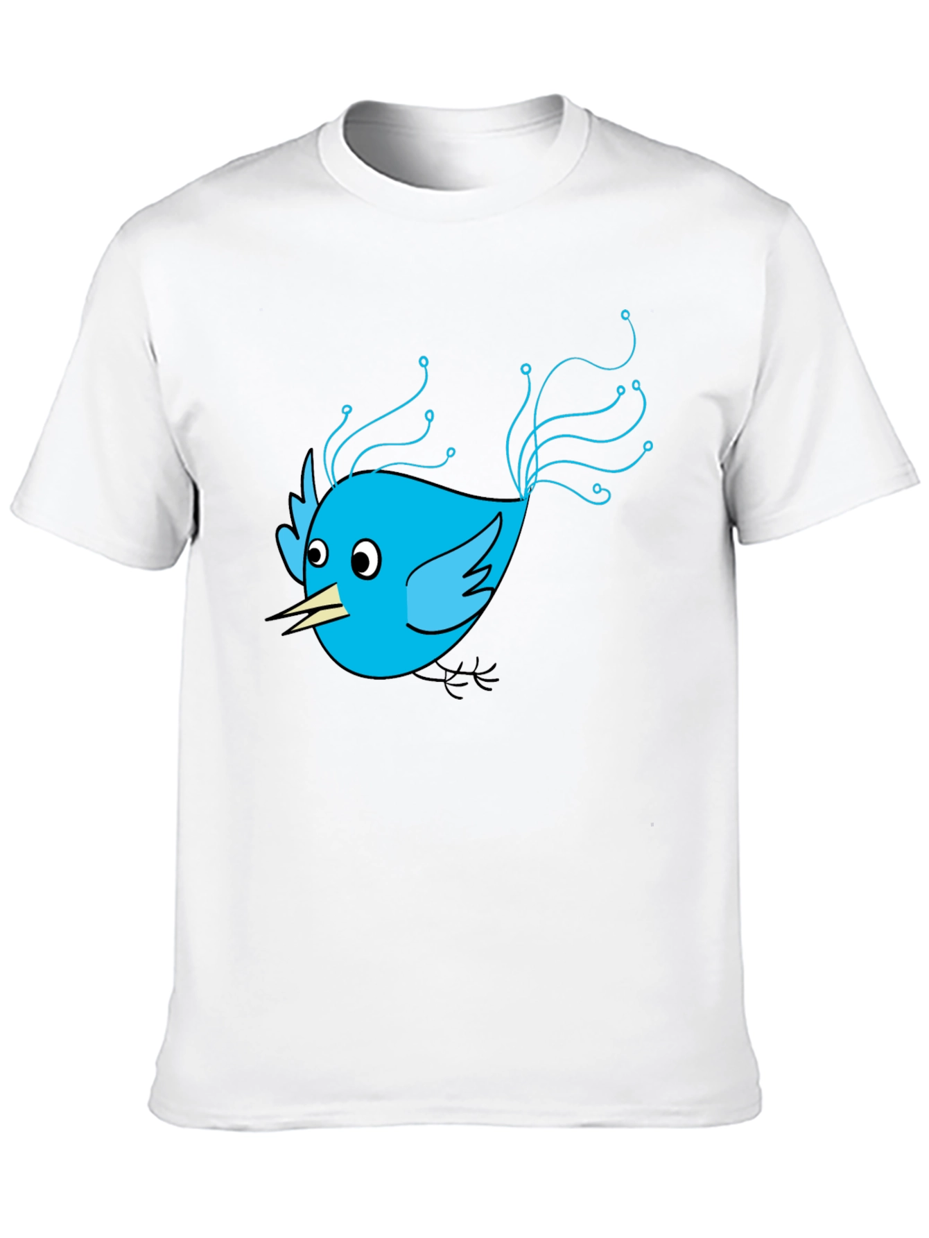 Tech Bird Graphic Tee - Black Cotton Blend