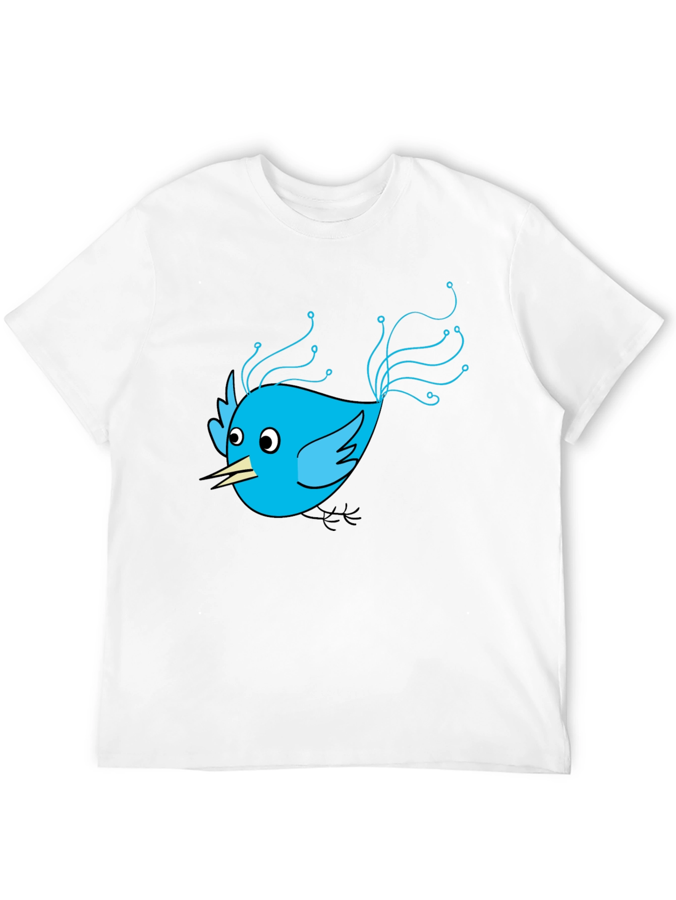 Tech Bird Graphic Tee - Black Cotton Blend