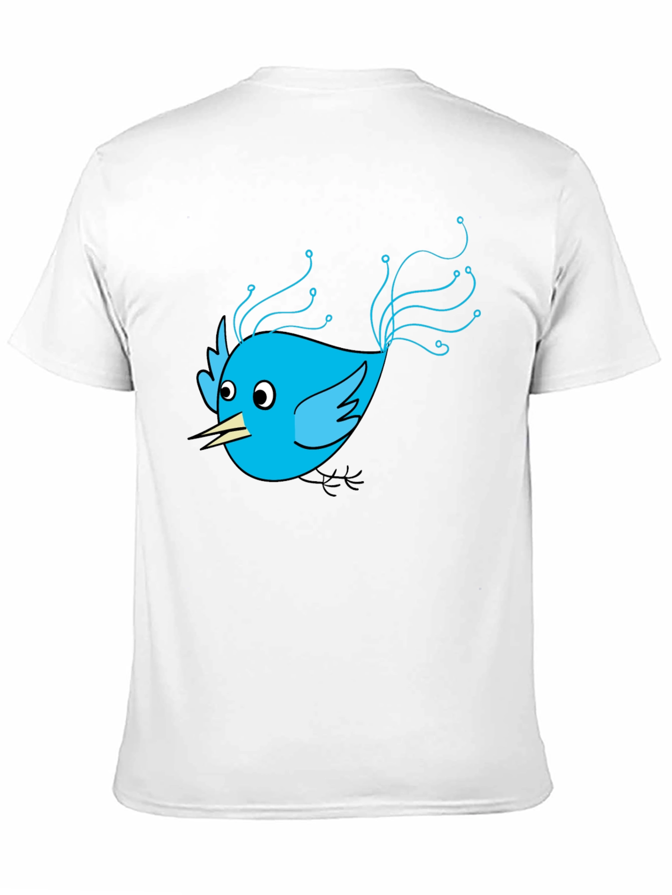Tech Bird Graphic Tee - Black Cotton Blend