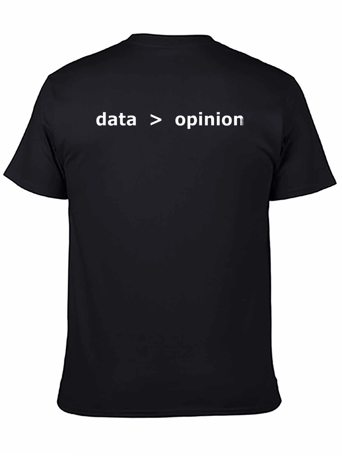 Data Over Opinion Black Graphic Tee