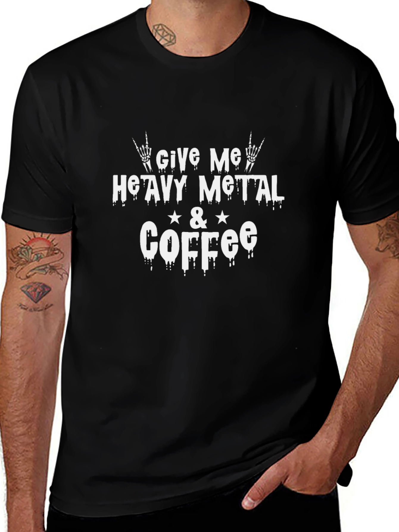 Give Me Heavy Metal & Coffee Black Tee