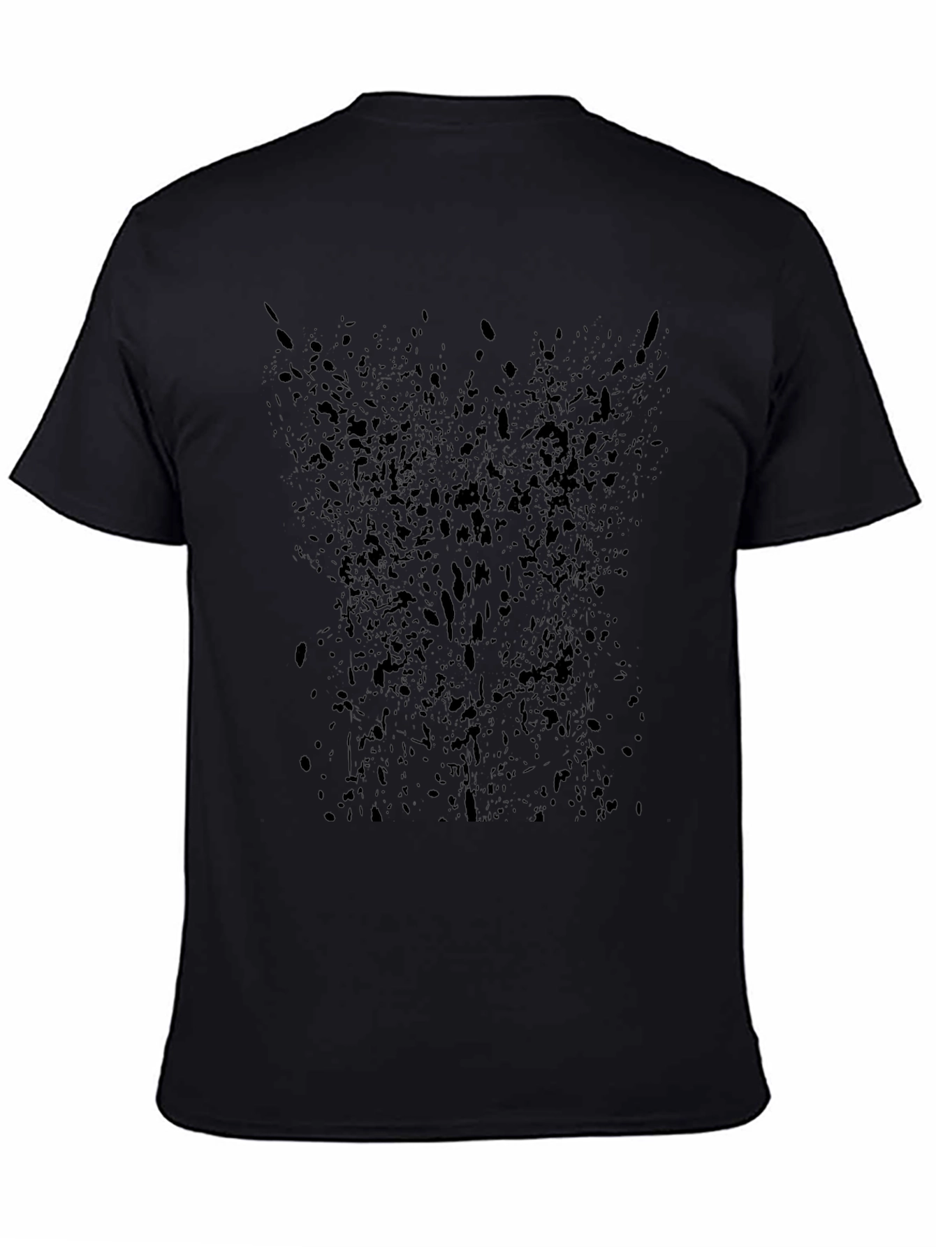 Abstract Splatter Black T-Shirt