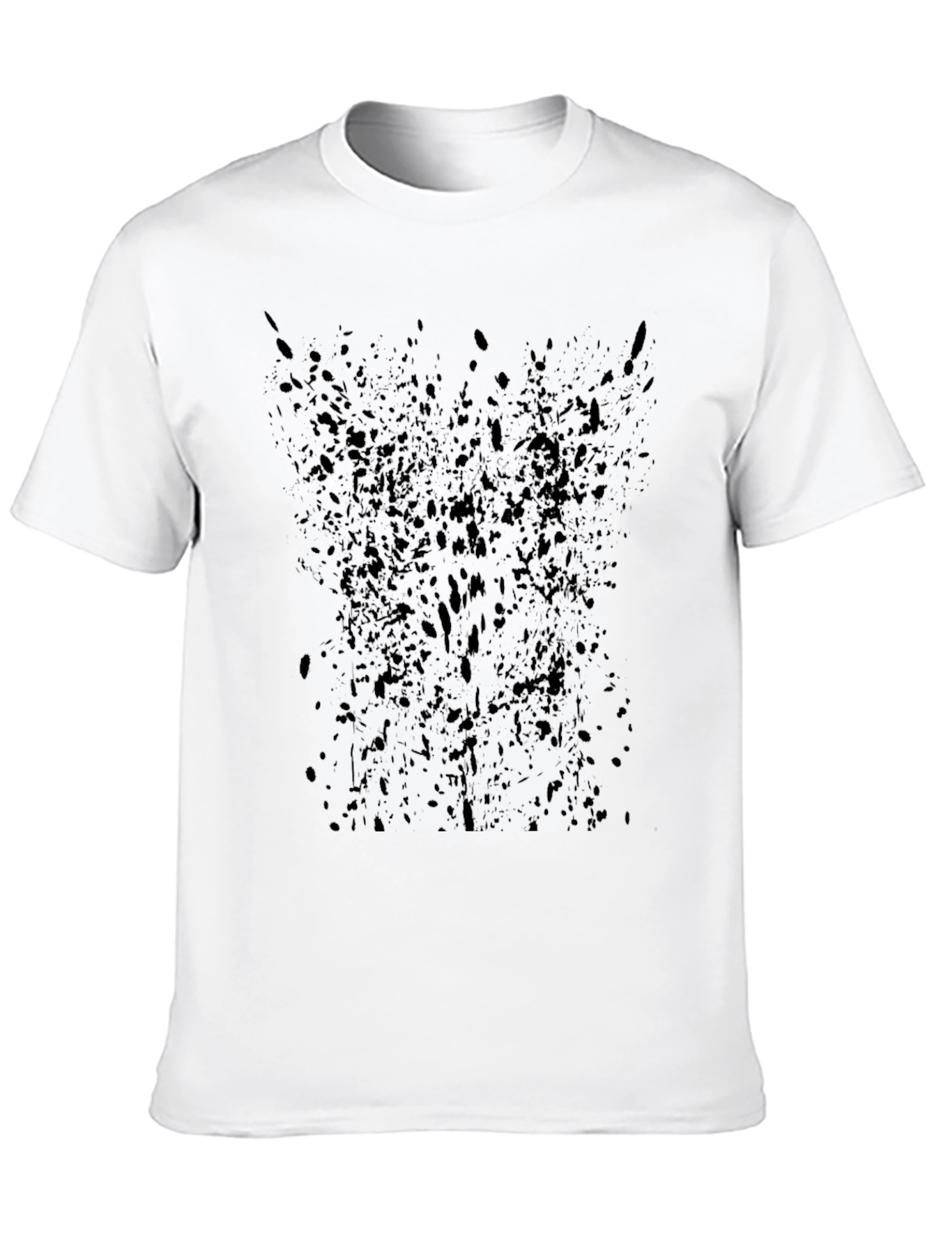 Abstract Splatter Black T-Shirt