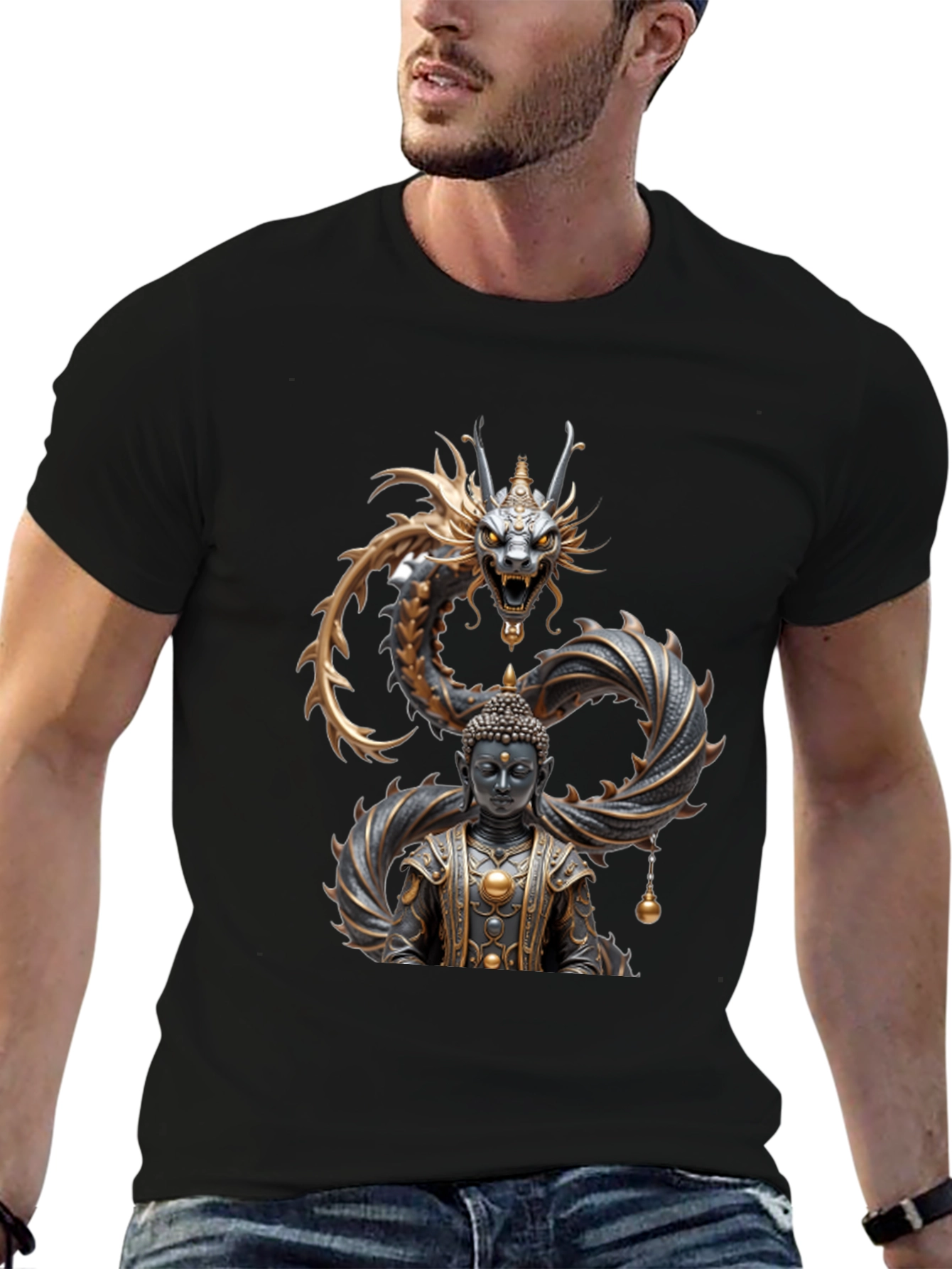 Dragon Buddha Graphic Tee