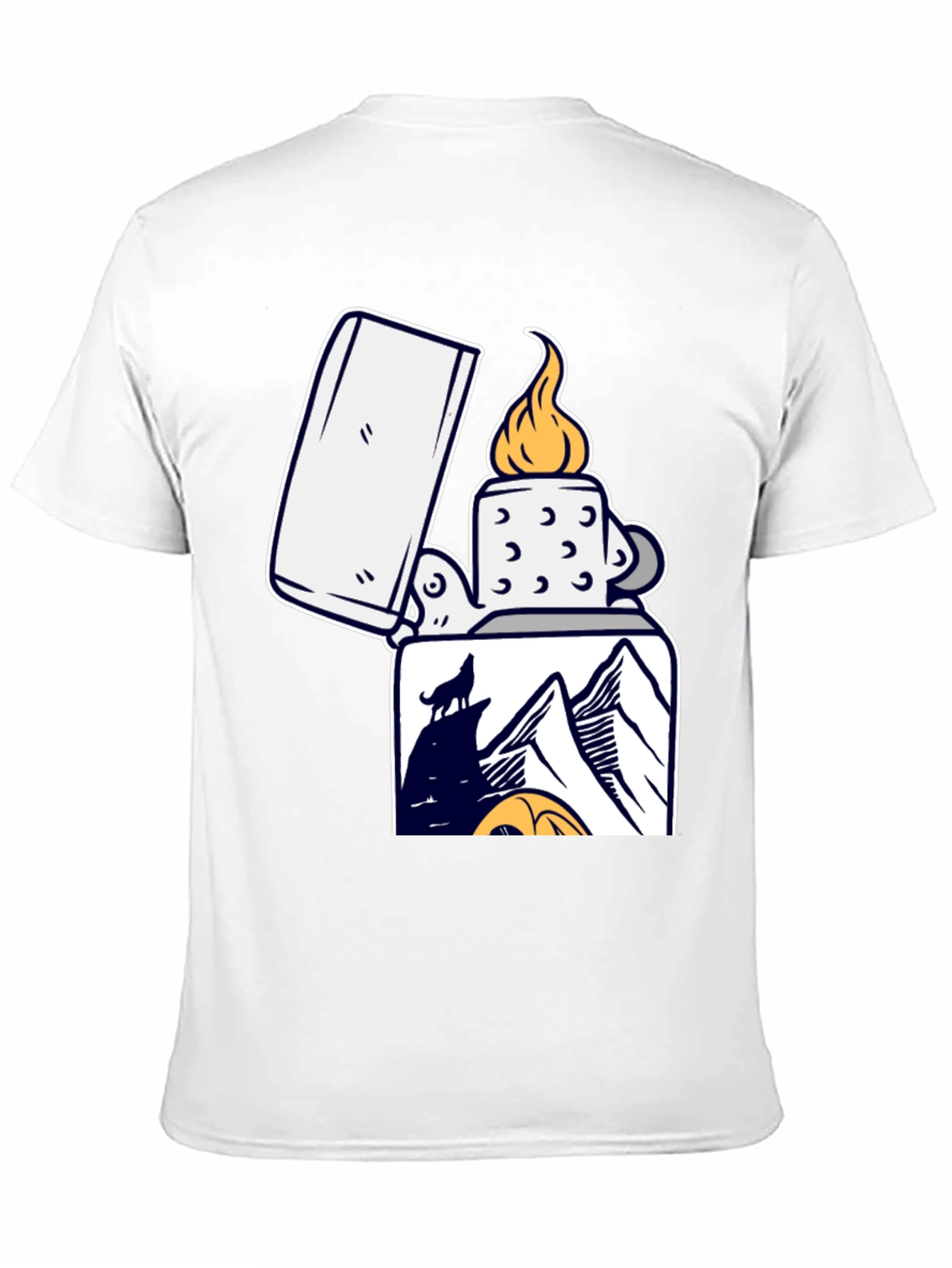 Lighter Wolf Mountain Graphic T-Shirt