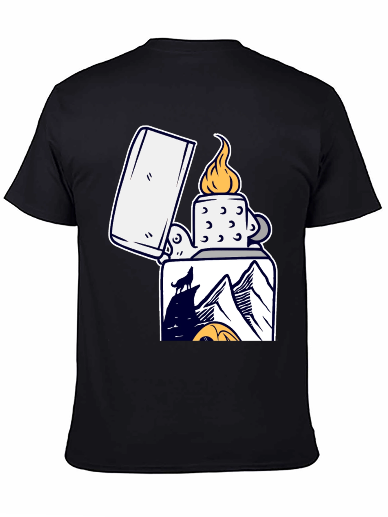 Lighter Wolf Mountain Graphic T-Shirt