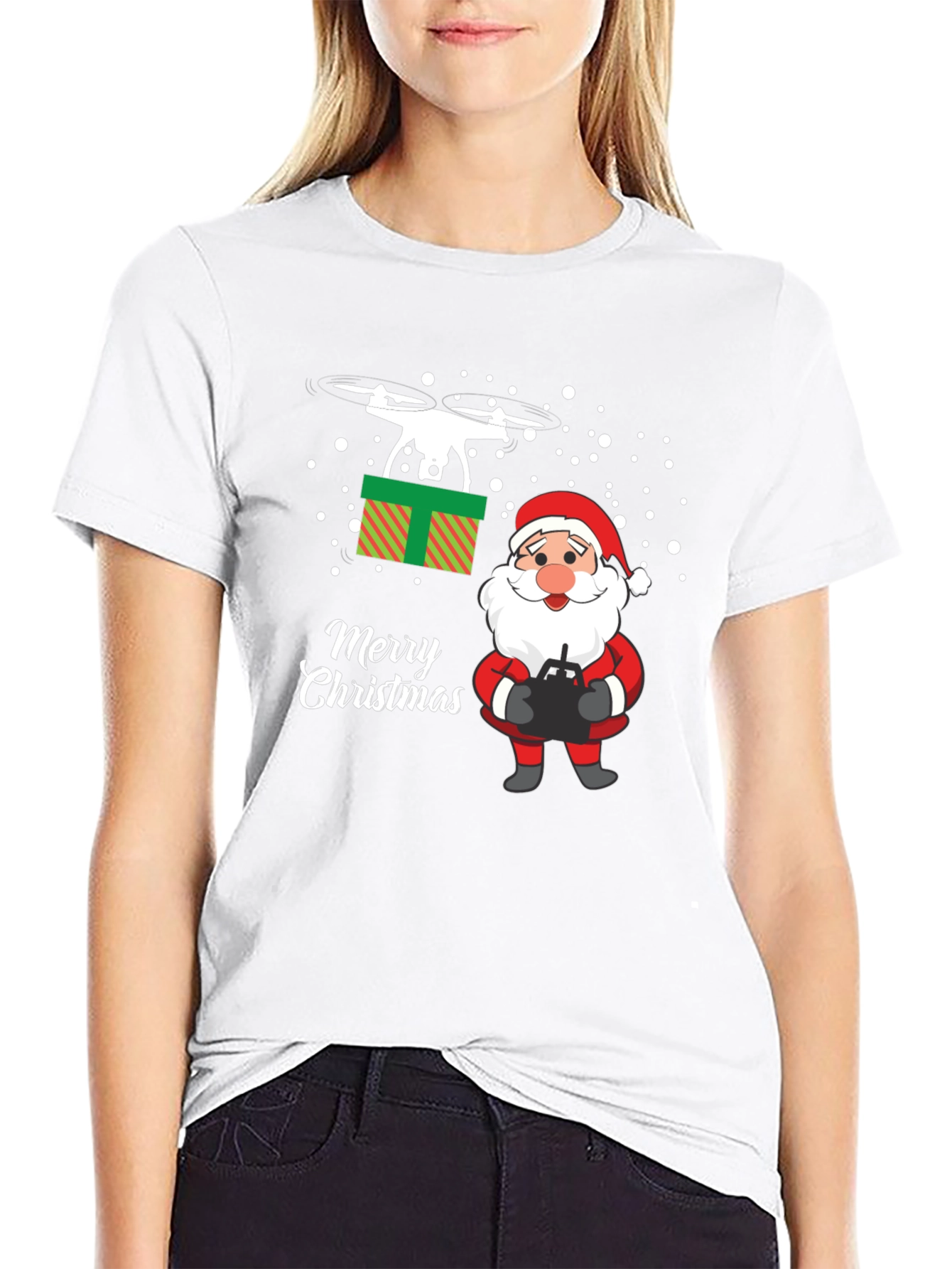 Santa Drone Delivery Christmas T-Shirt