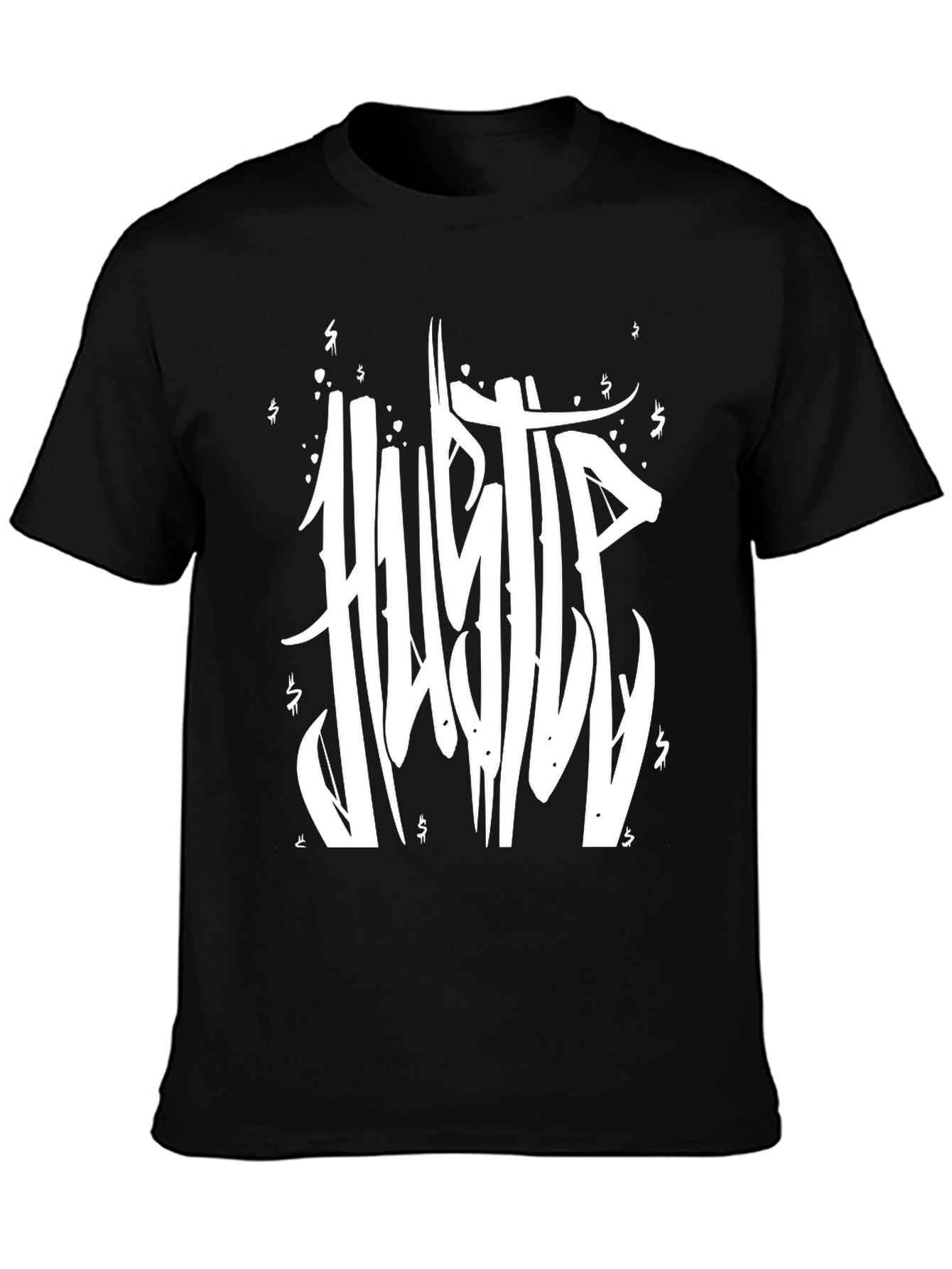 Hustle Graphic Print Black T-Shirt