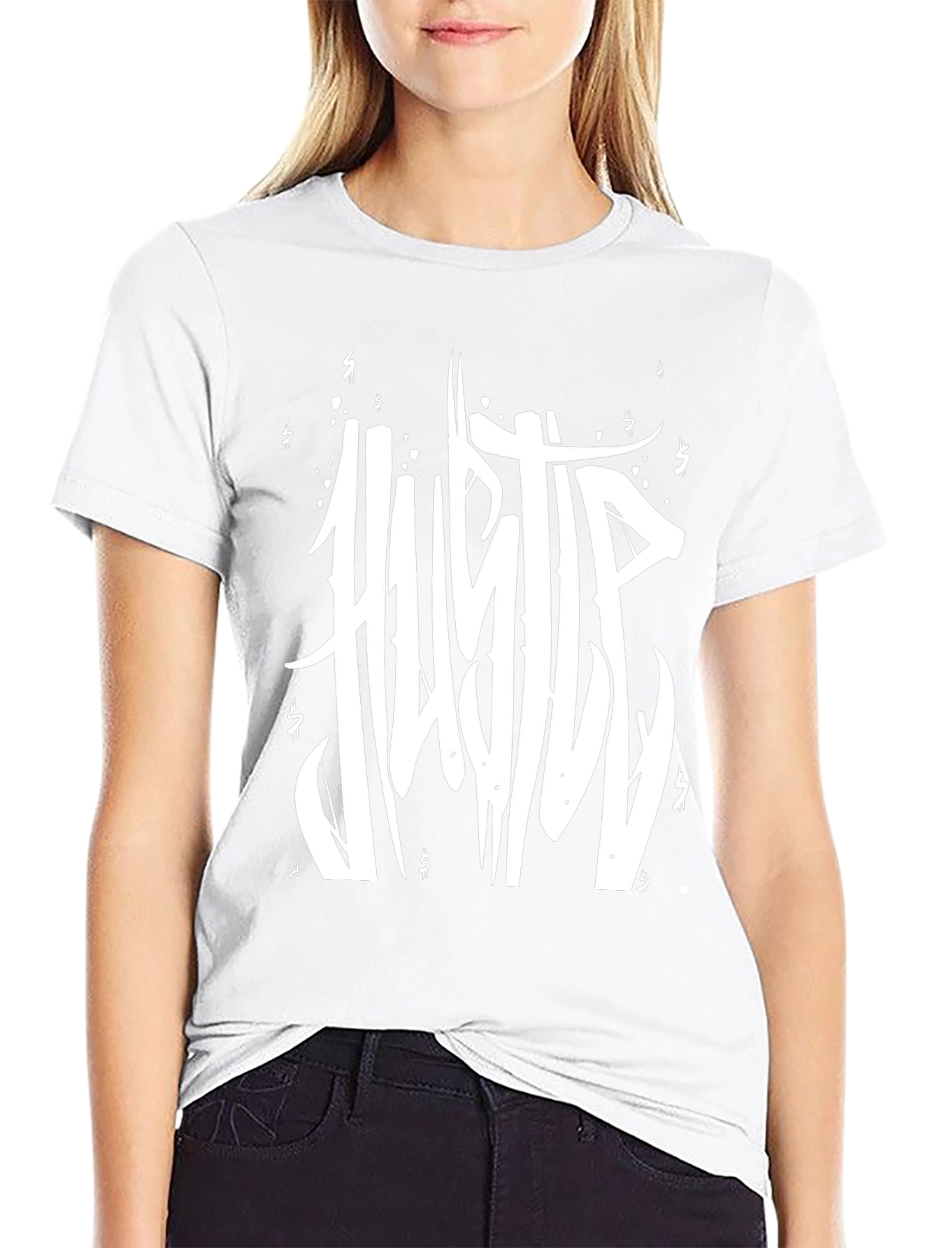 Hustle Graphic Print Black T-Shirt
