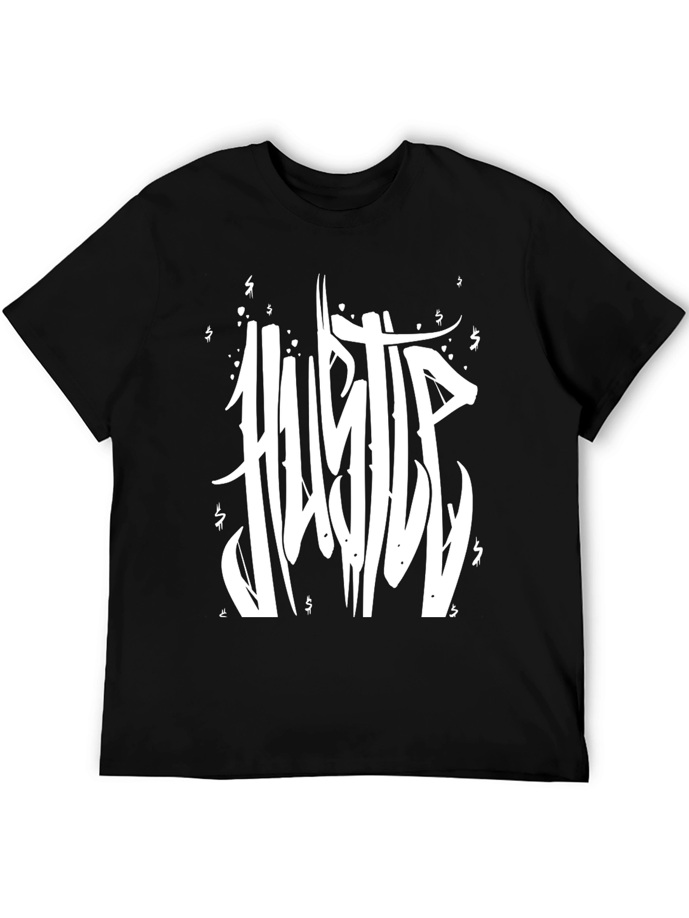 Hustle Graphic Print Black T-Shirt
