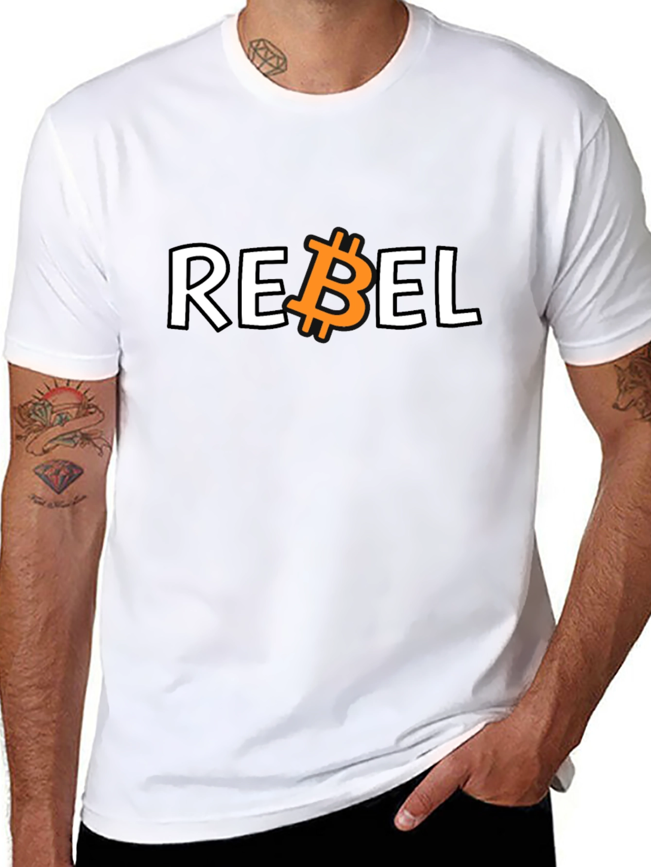 Bitcoin Rebel Graphic T-Shirt - Black