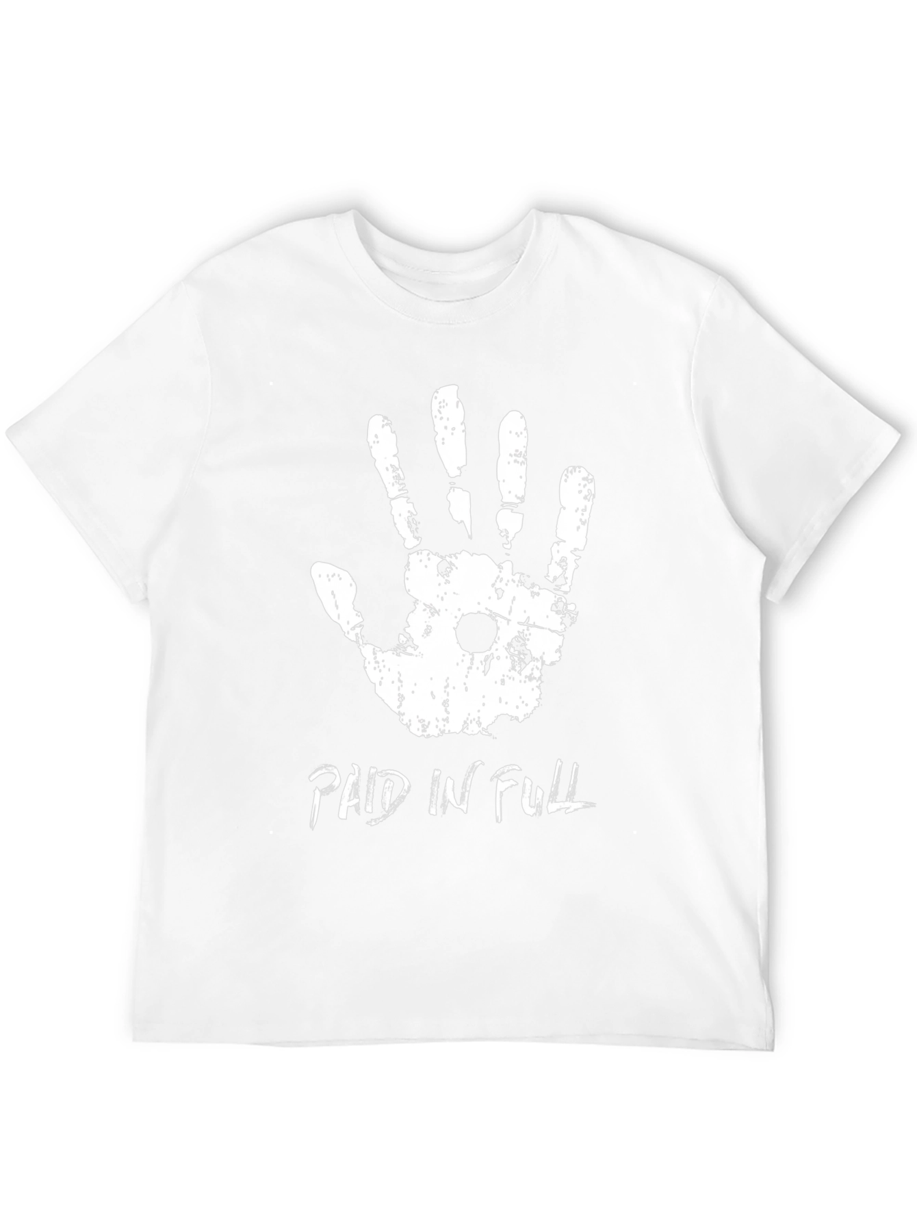 Paid In Full Handprint Graphic Black T-Shirt