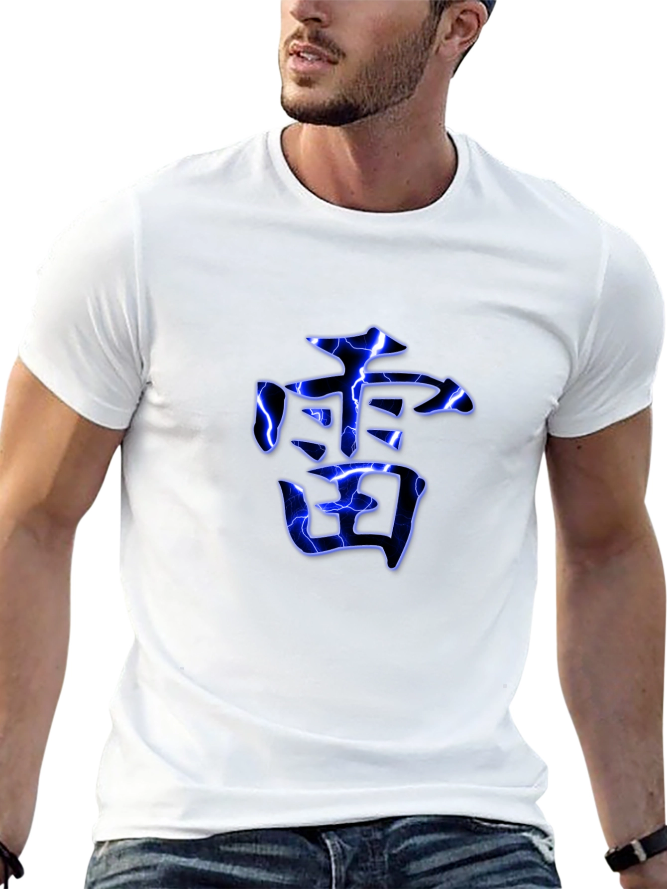 Electric Kanji Graphic Black T-Shirt