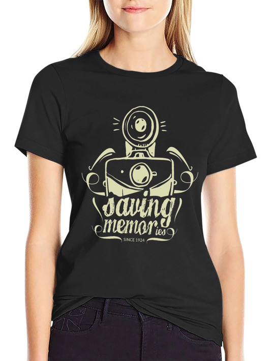 Saving Memories T-Shirt - Camera Graphic Tee