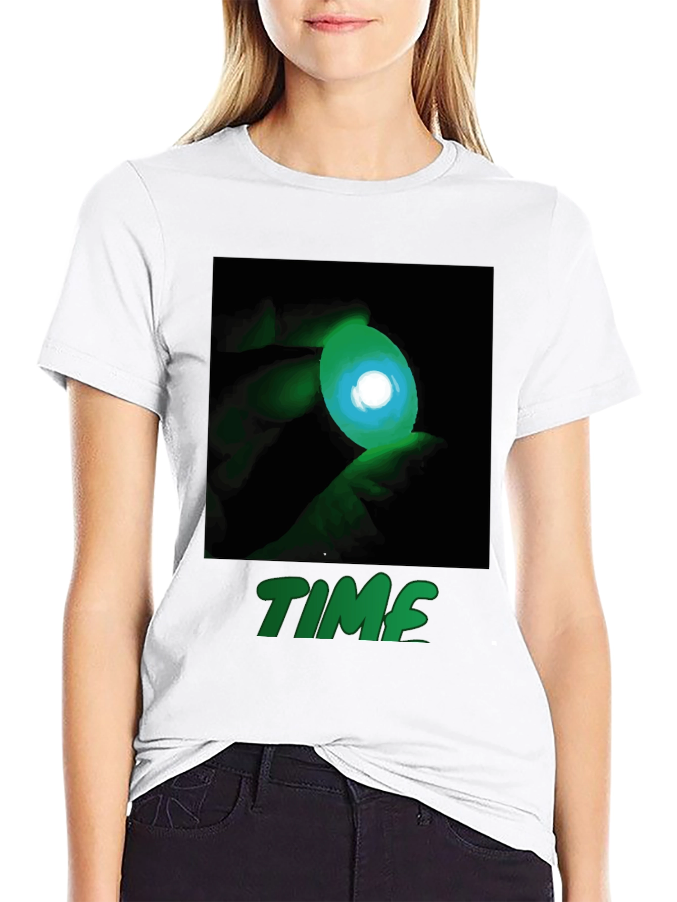 Time Eye Graphic Black Tee