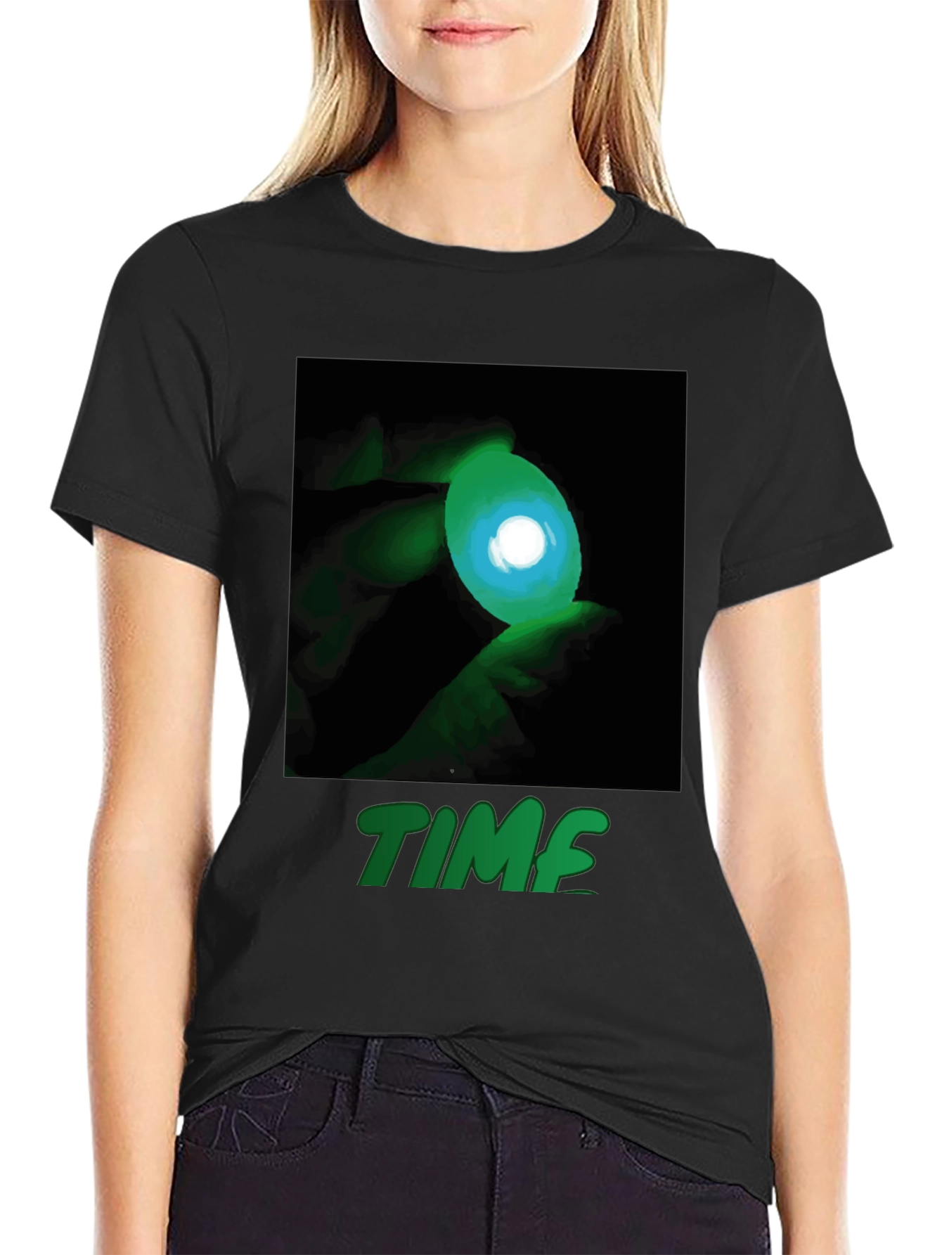Time Eye Graphic Black Tee