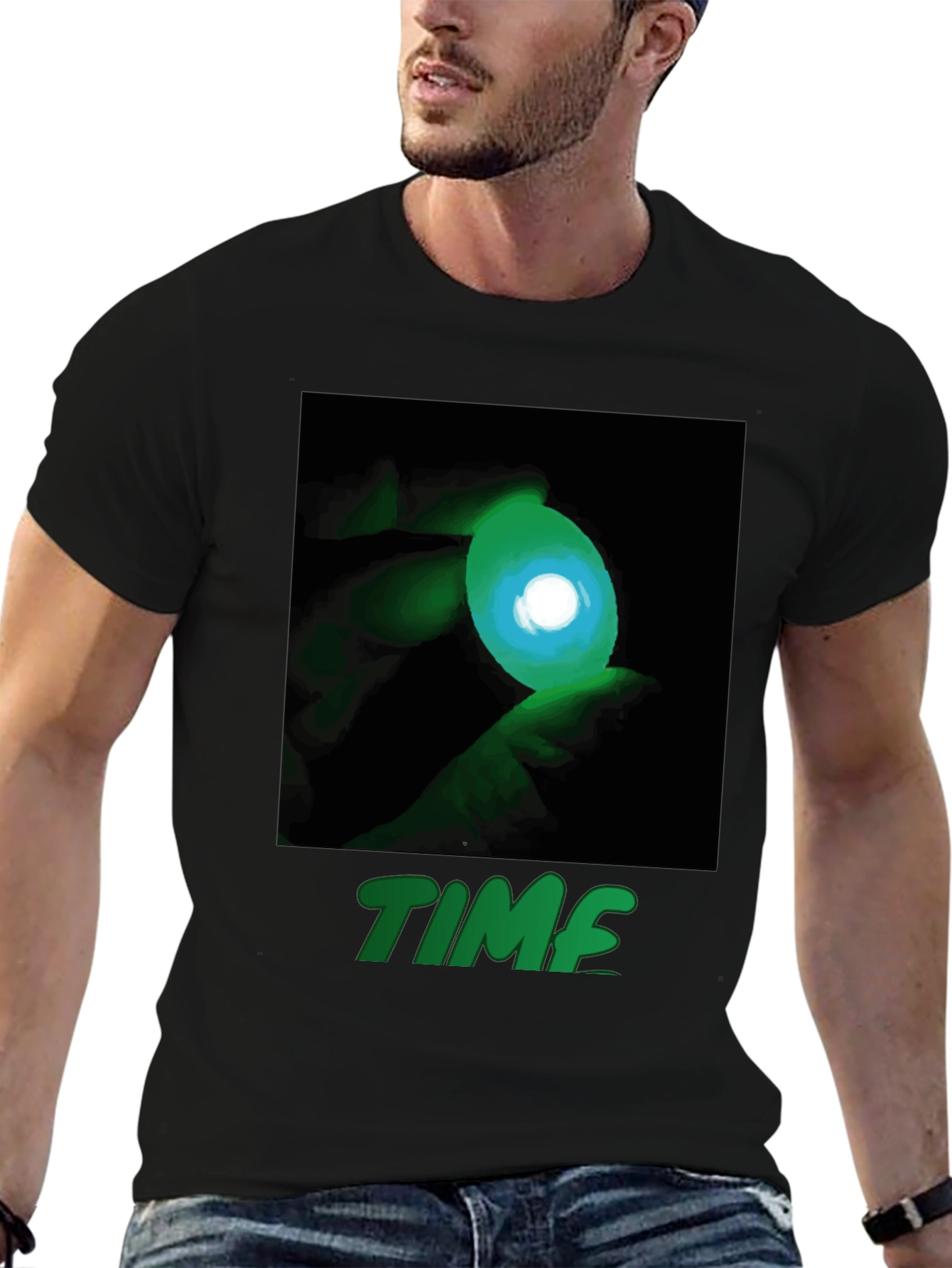 Time Eye Graphic Black Tee