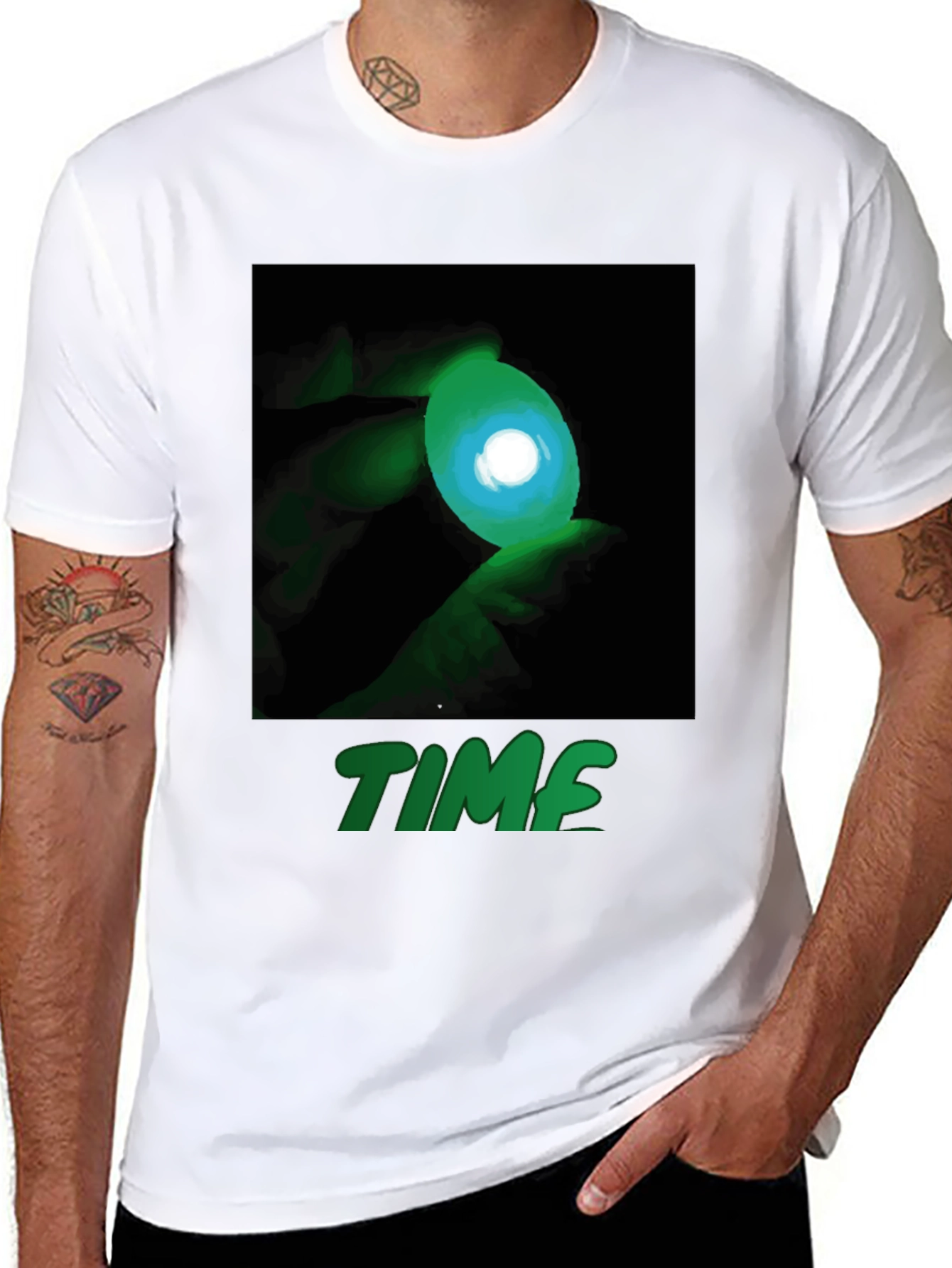 Time Eye Graphic Black Tee