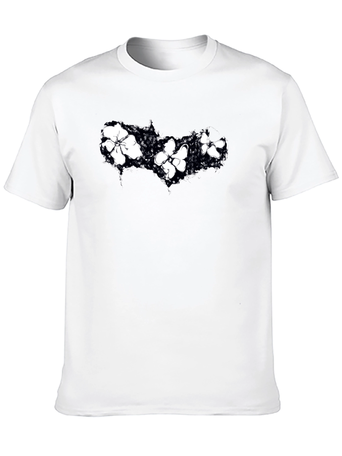 Floral Graphic Black T-Shirt