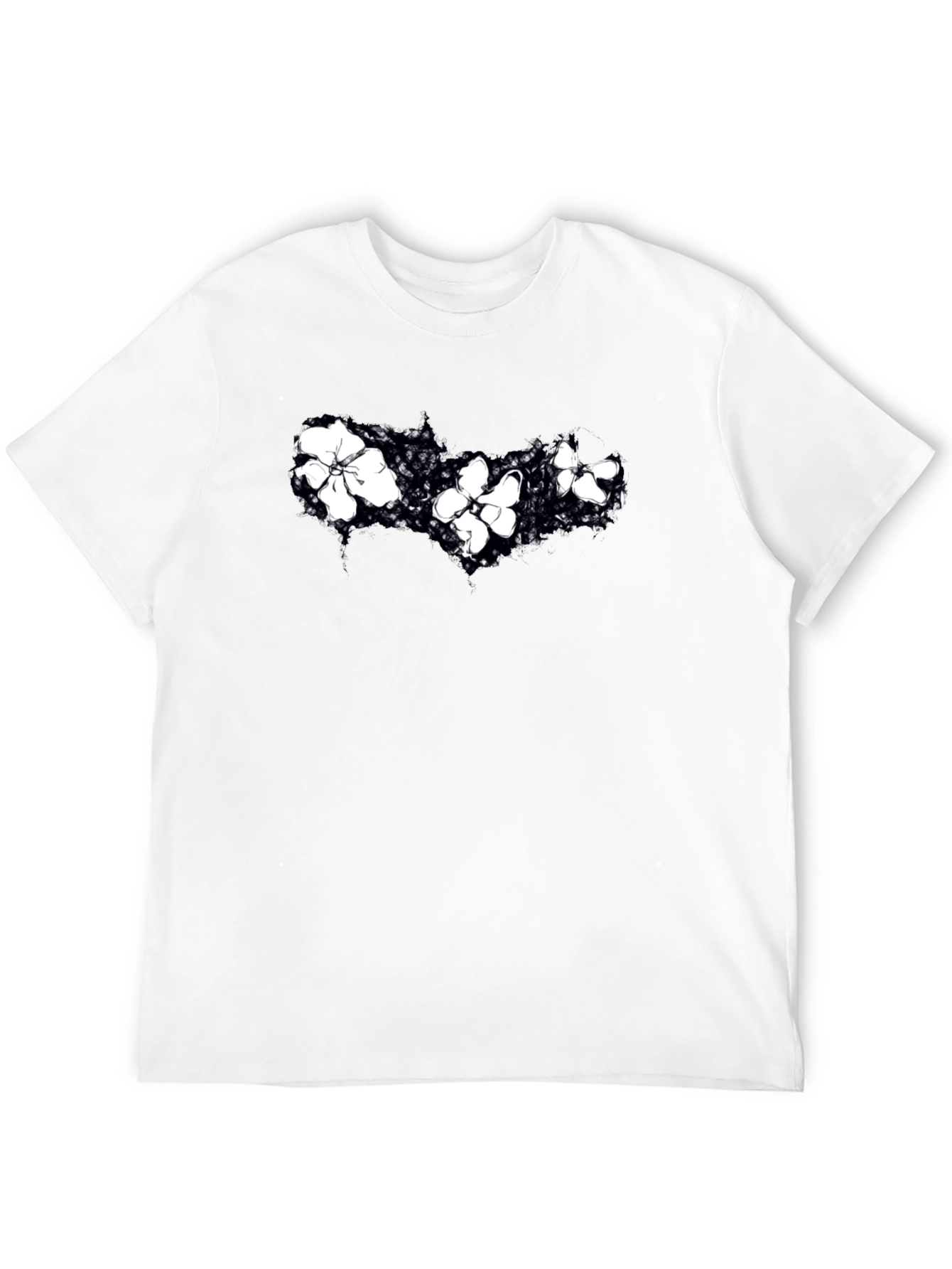 Floral Graphic Black T-Shirt
