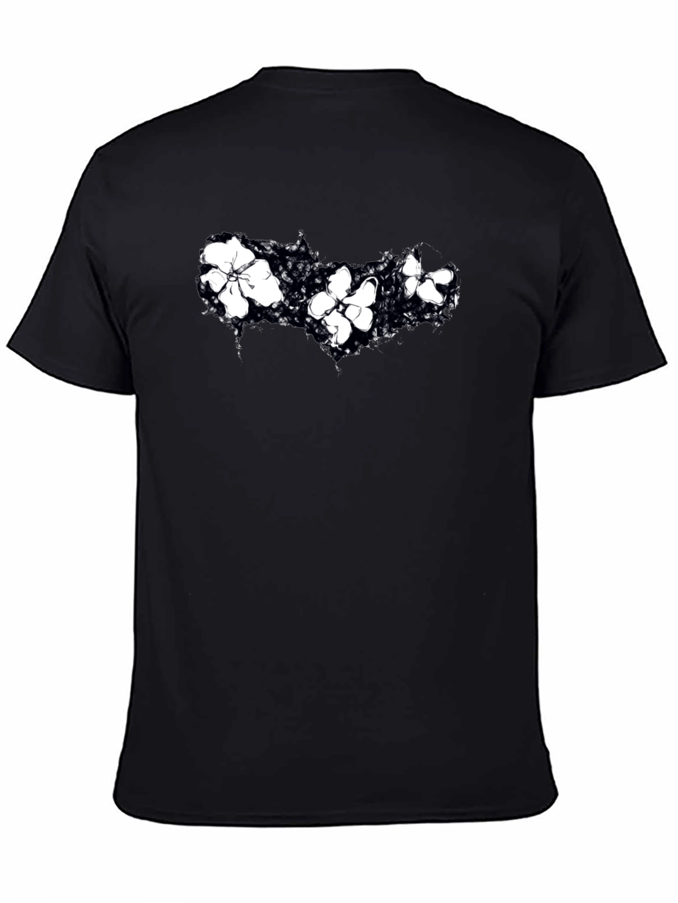 Floral Graphic Black T-Shirt