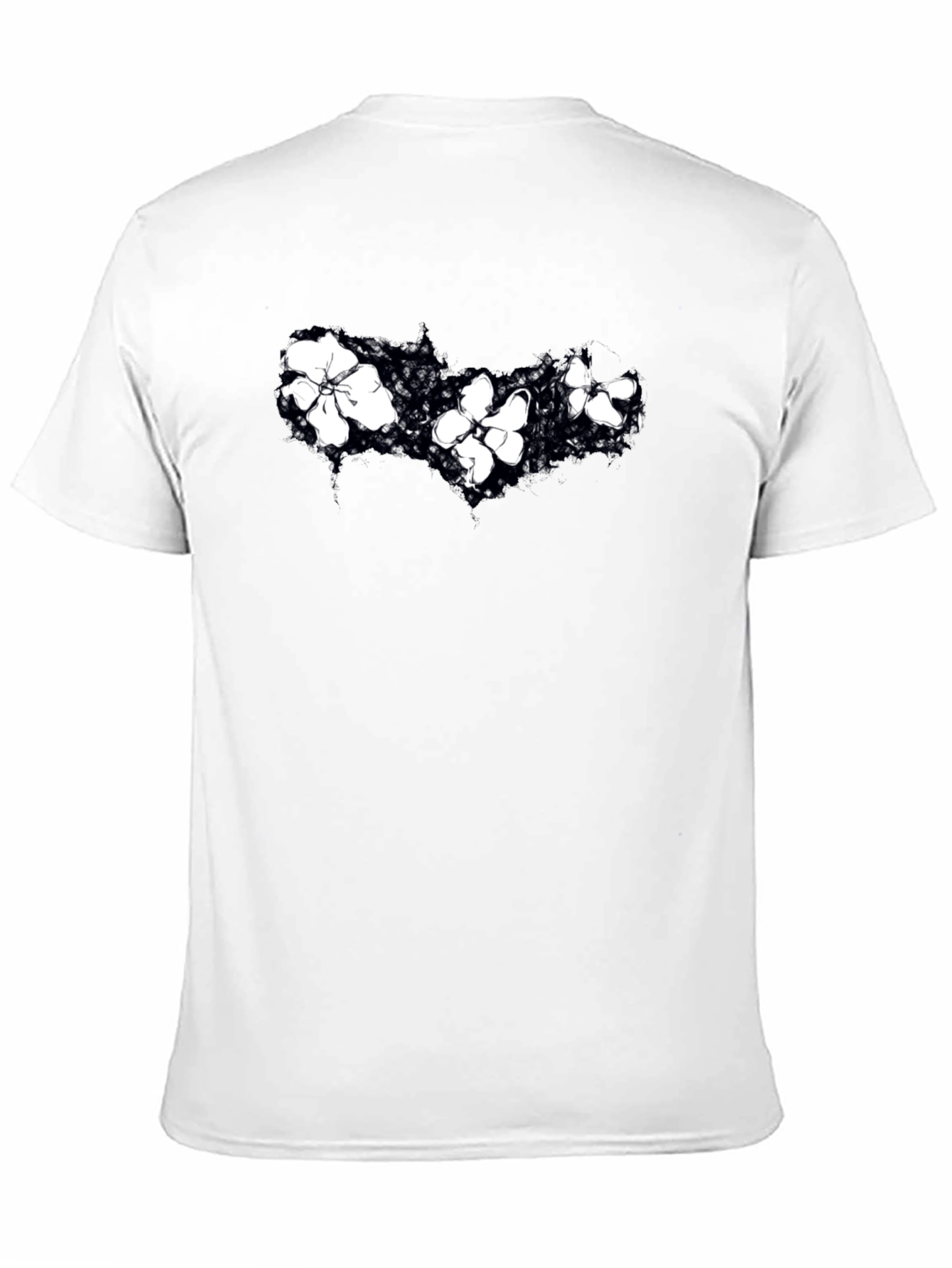 Floral Graphic Black T-Shirt