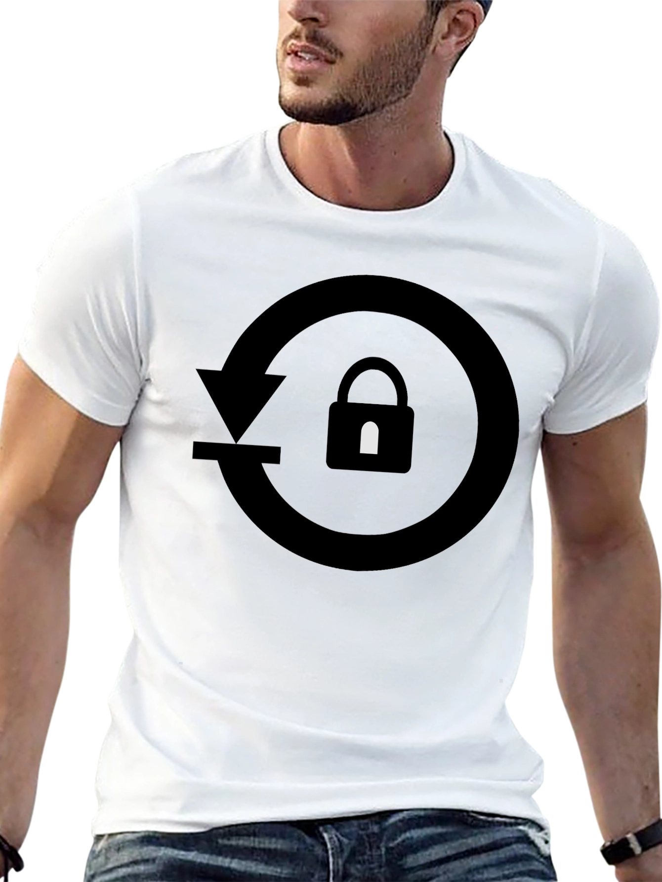 Secure Reset Black Graphic Tee