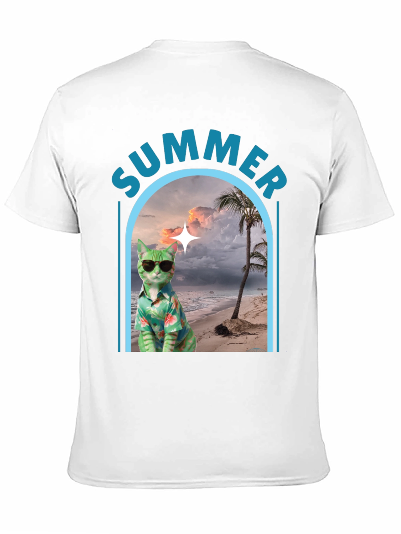 Summer Cat Beach T-Shirt