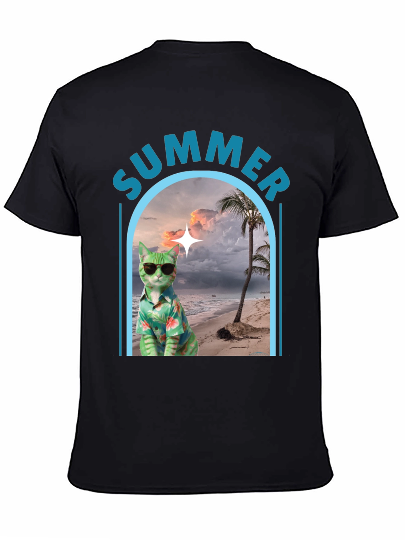 Summer Cat Beach T-Shirt
