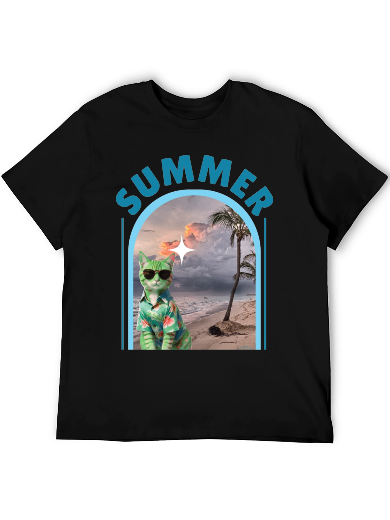 Summer Cat Beach T-Shirt