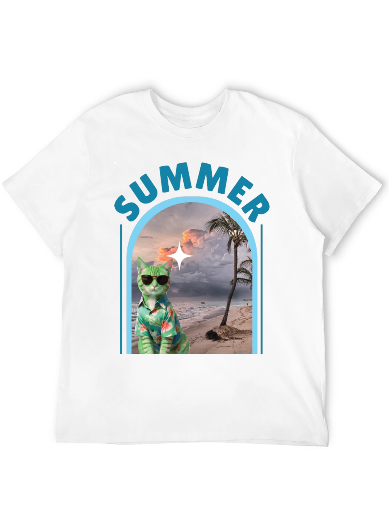 Summer Cat Beach T-Shirt