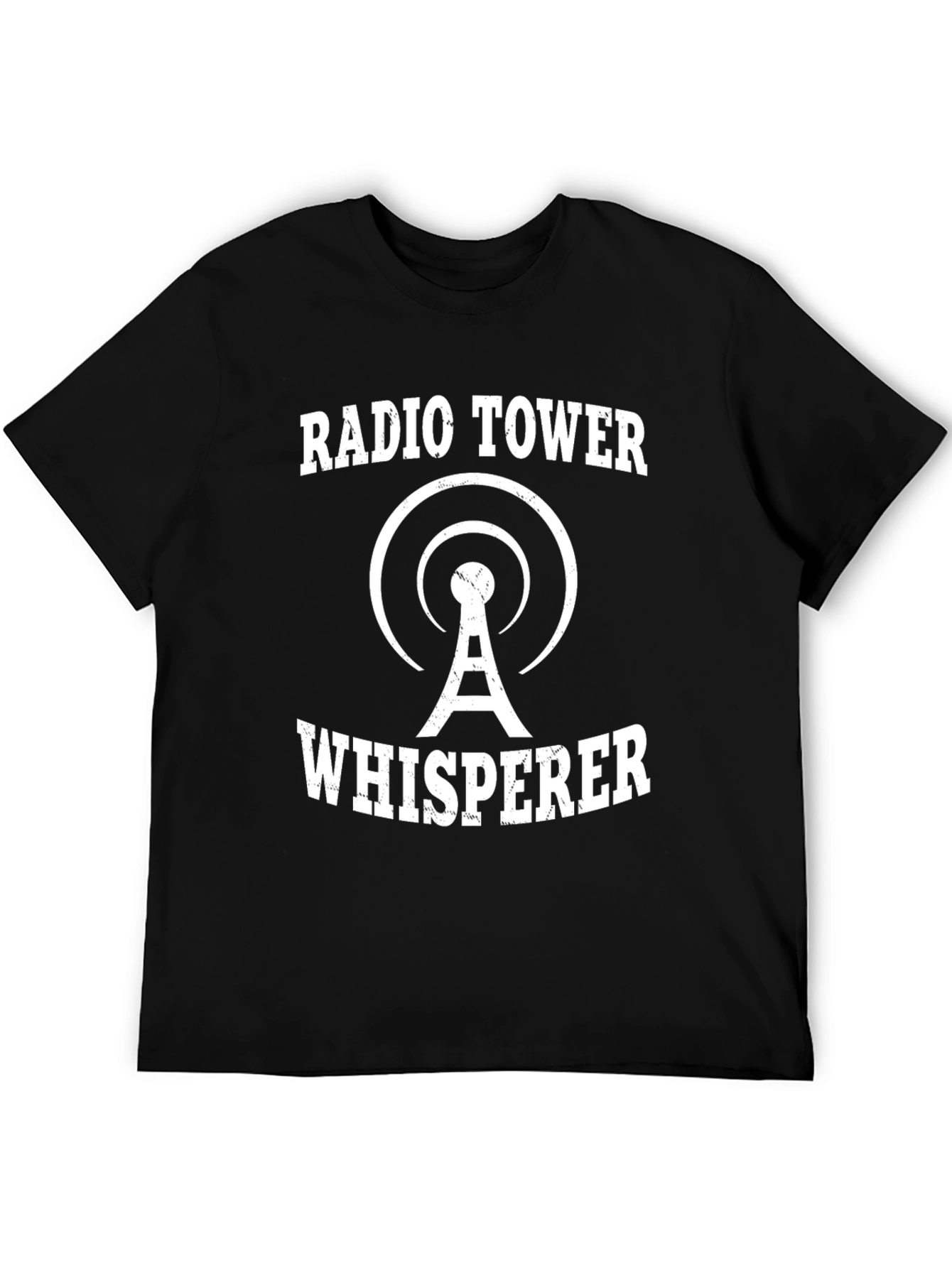 Radio Tower Whisperer Black T-Shirt