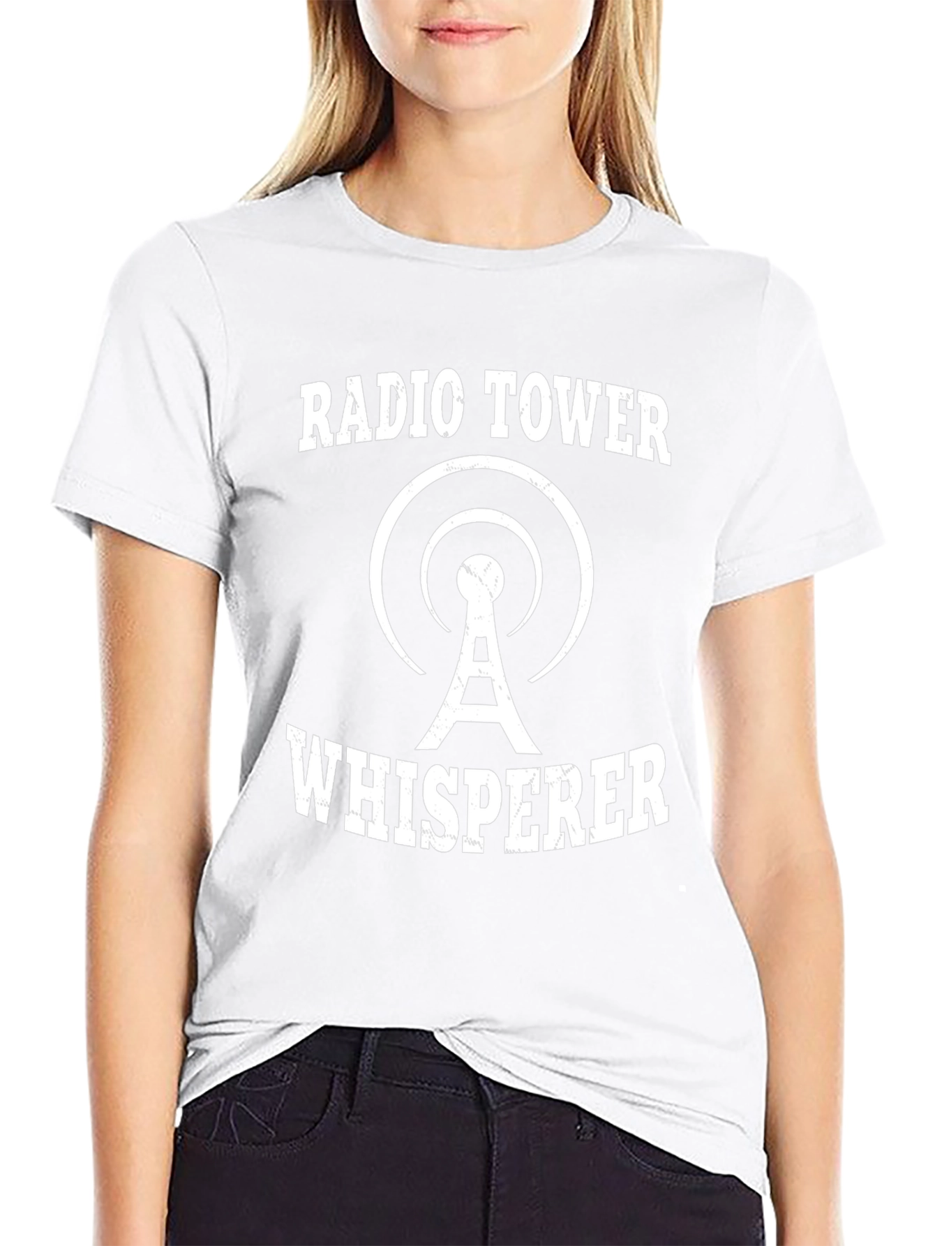 Radio Tower Whisperer Black T-Shirt