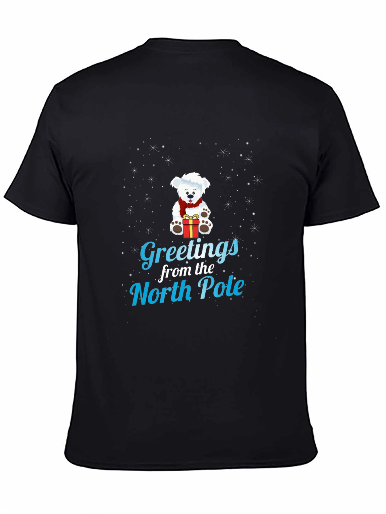 Greetings from the North Pole Black T-Shirt