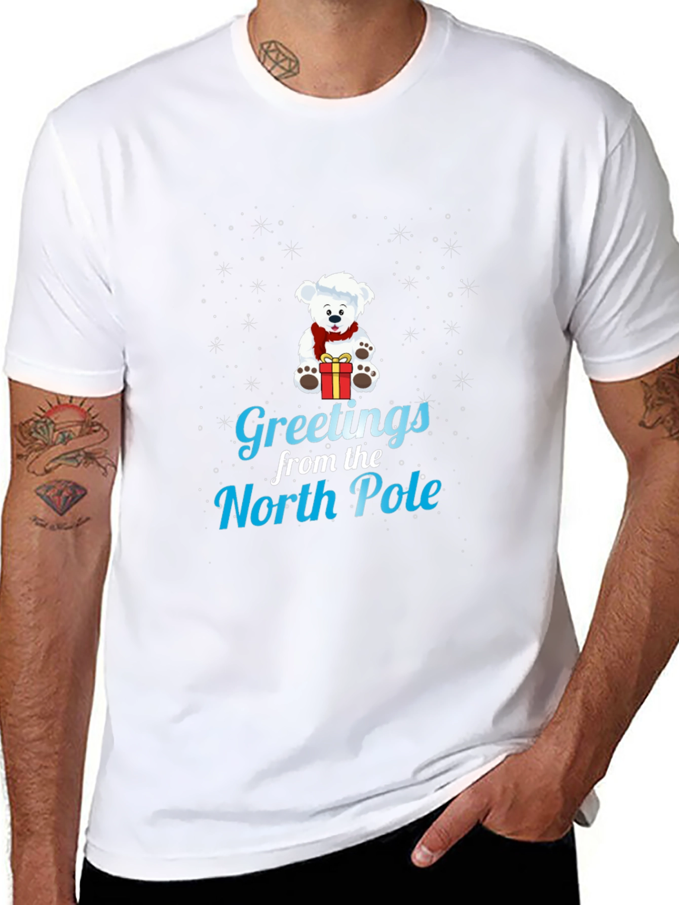Greetings from the North Pole Black T-Shirt