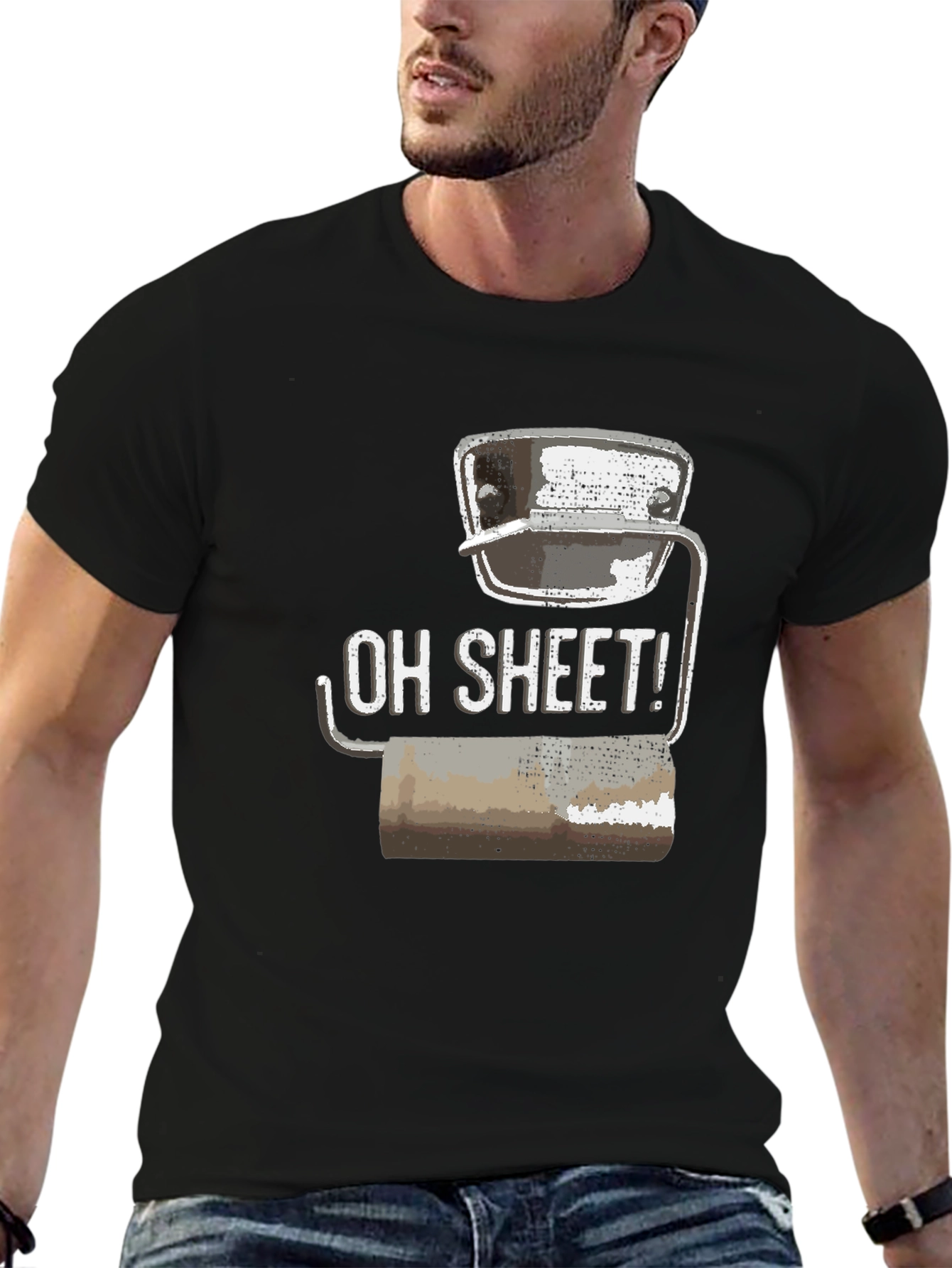 Humorous Oh Sheet! Toilet Paper T-Shirt
