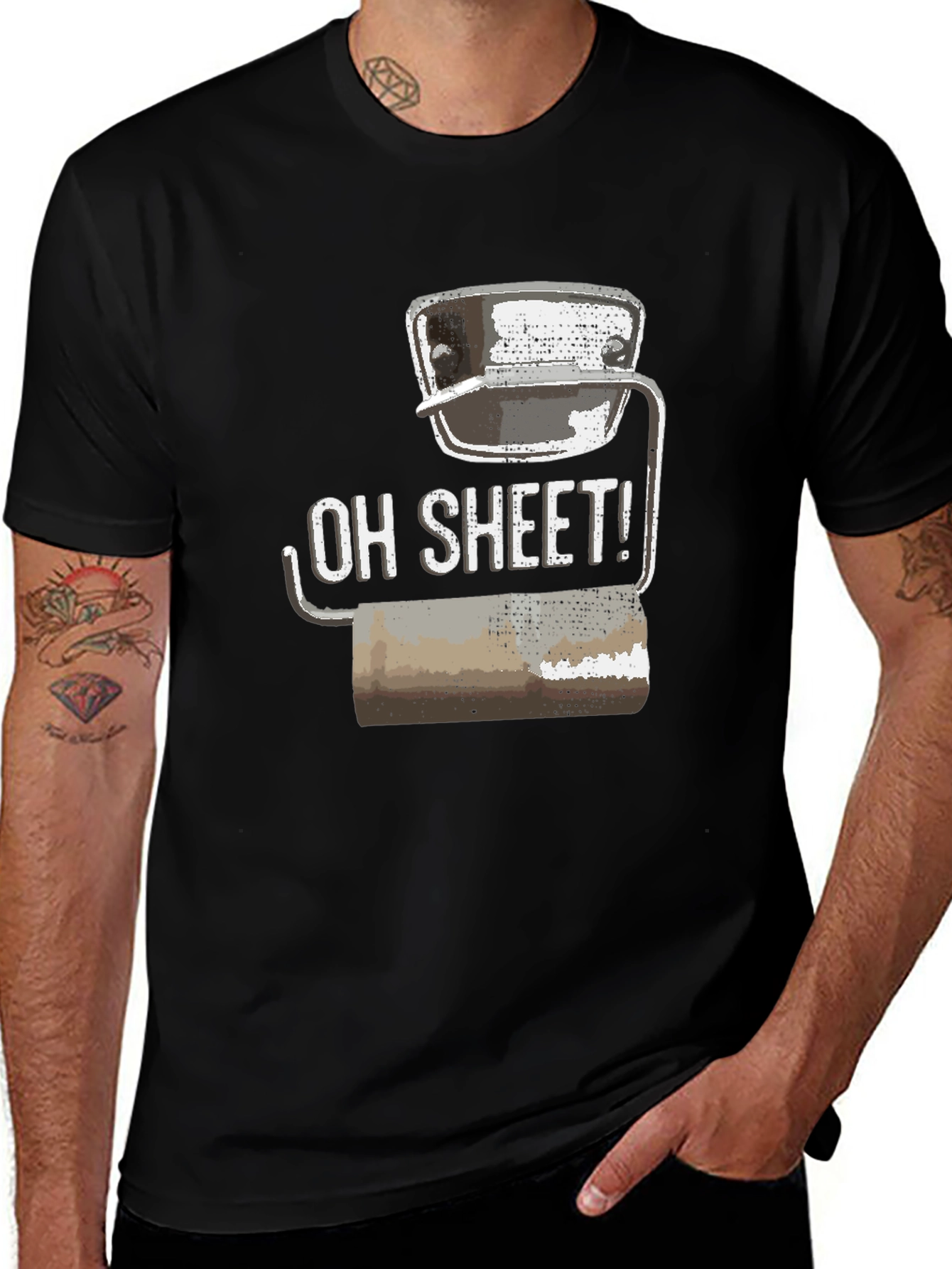 Humorous Oh Sheet! Toilet Paper T-Shirt