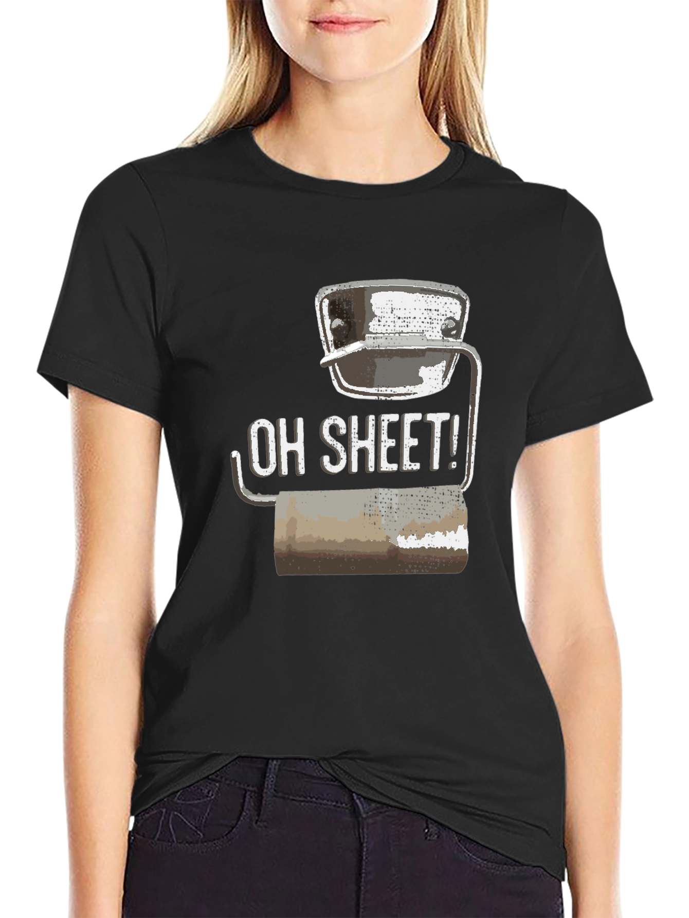 Humorous Oh Sheet! Toilet Paper T-Shirt