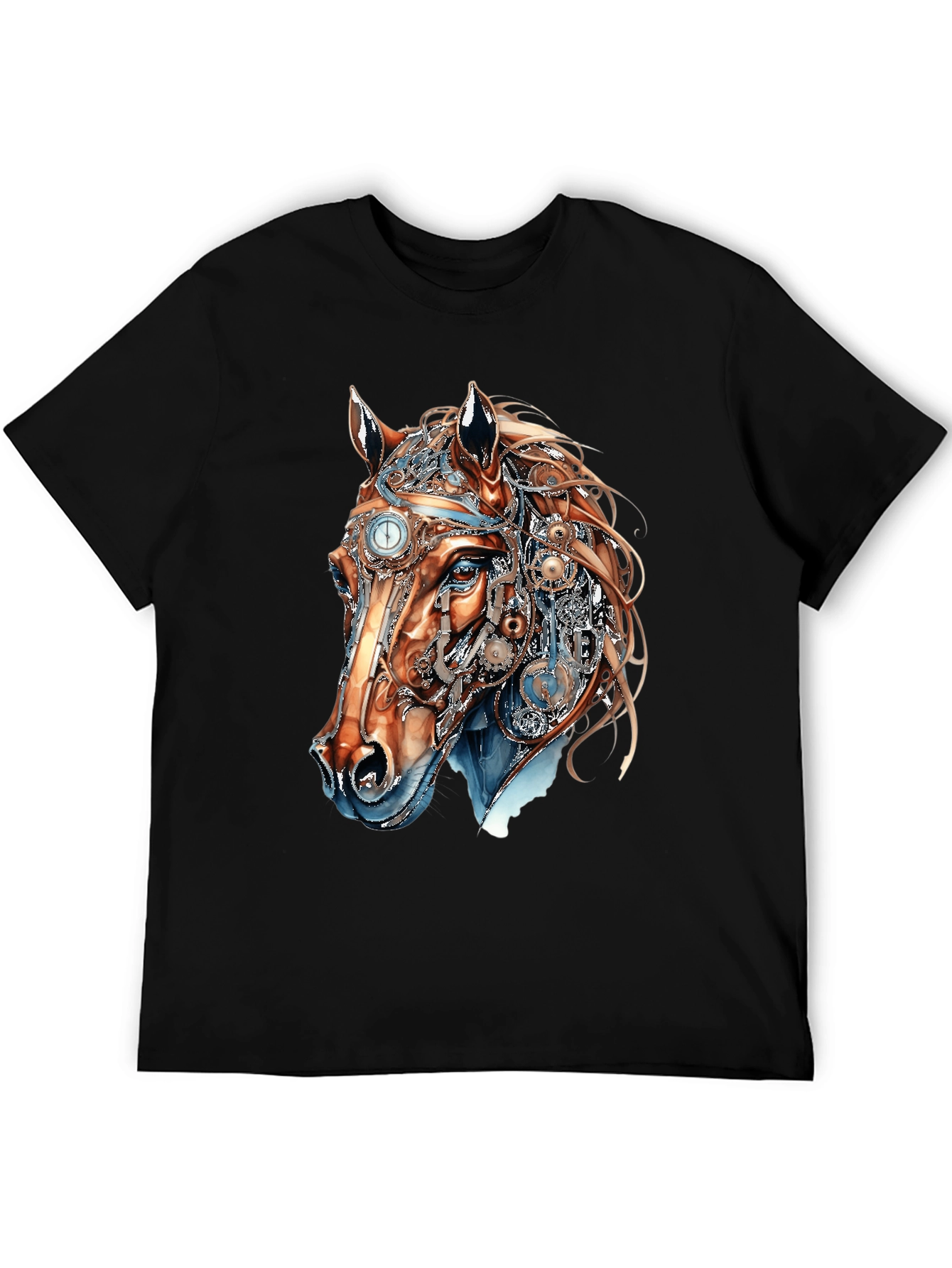 Steampunk Horse Graphic T-Shirt - Unique Design